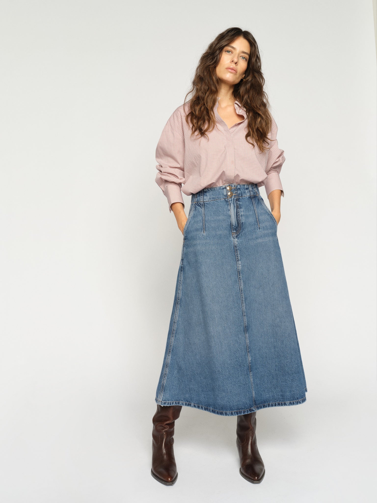 MMLeala Skirt Mid Blue