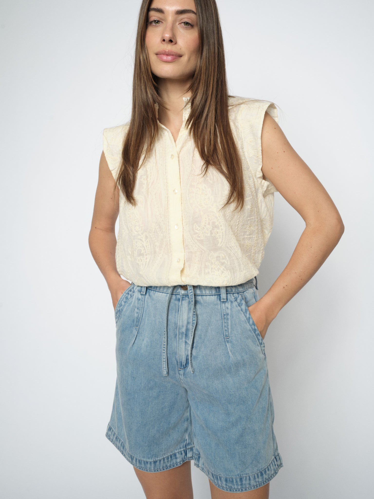 MMLeli Denim Shorts Light Blue