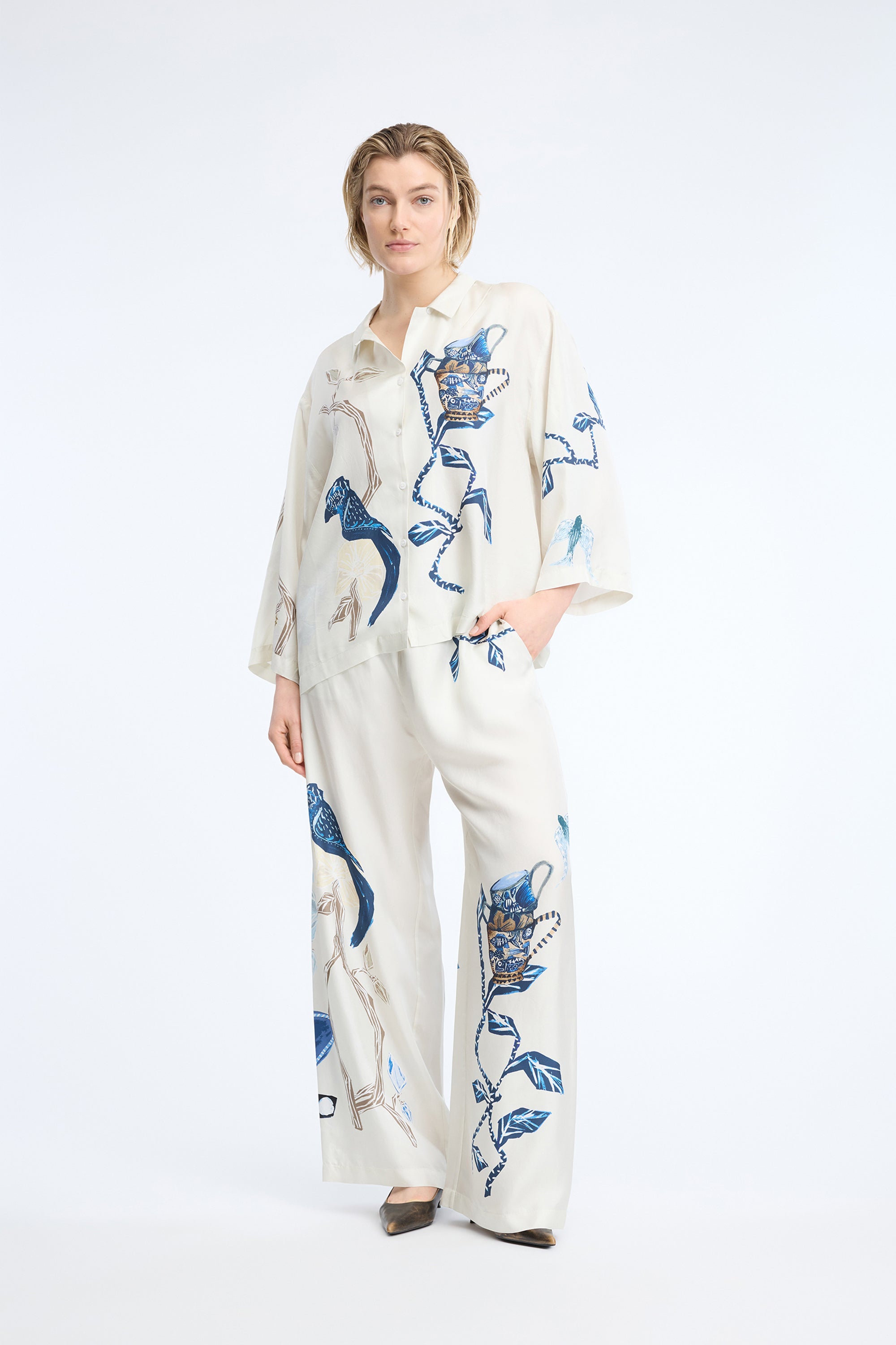 Fabert Pants Print Creme