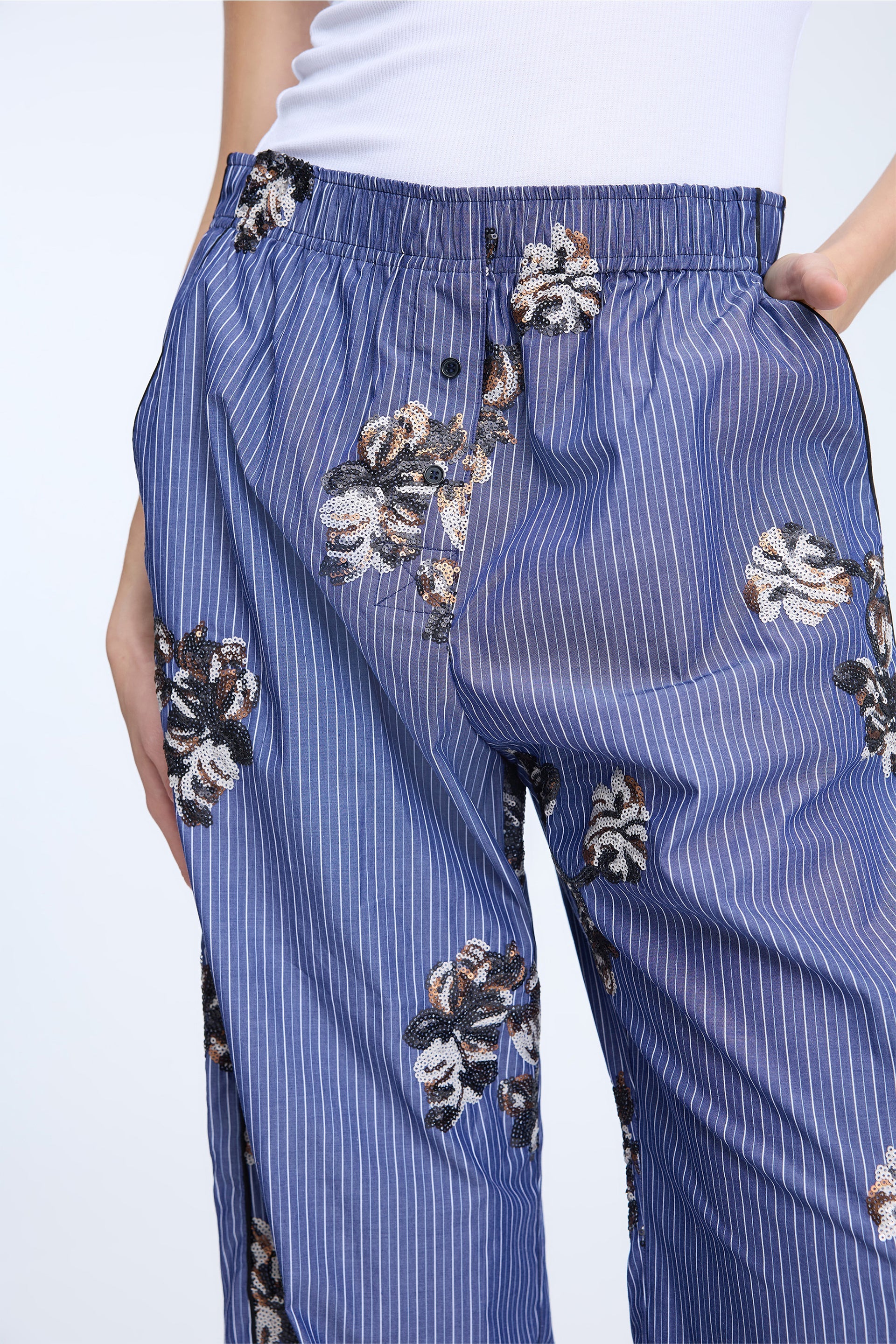 Nikita Pants Stripe Navy
