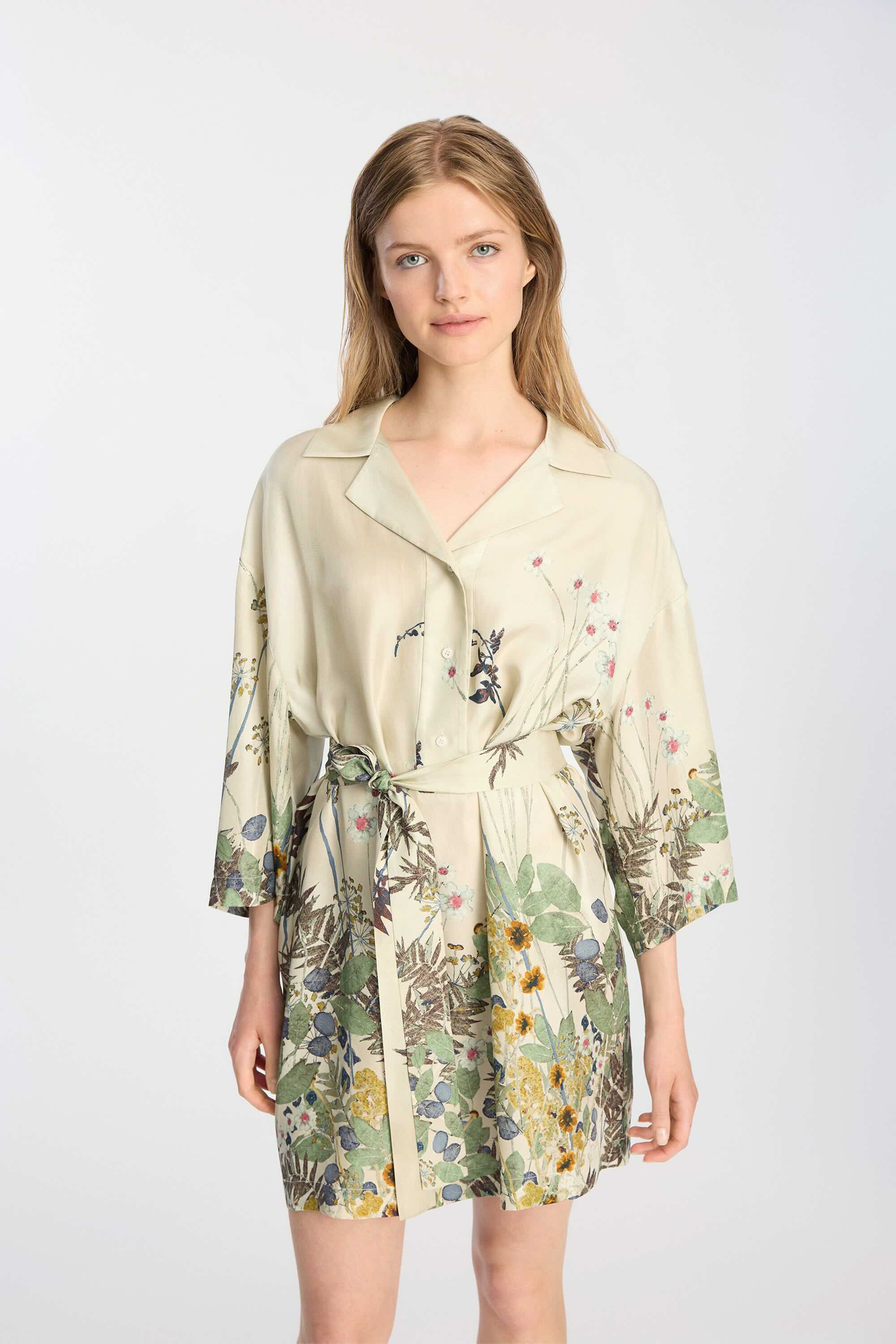 Ratana Dress Print Creme