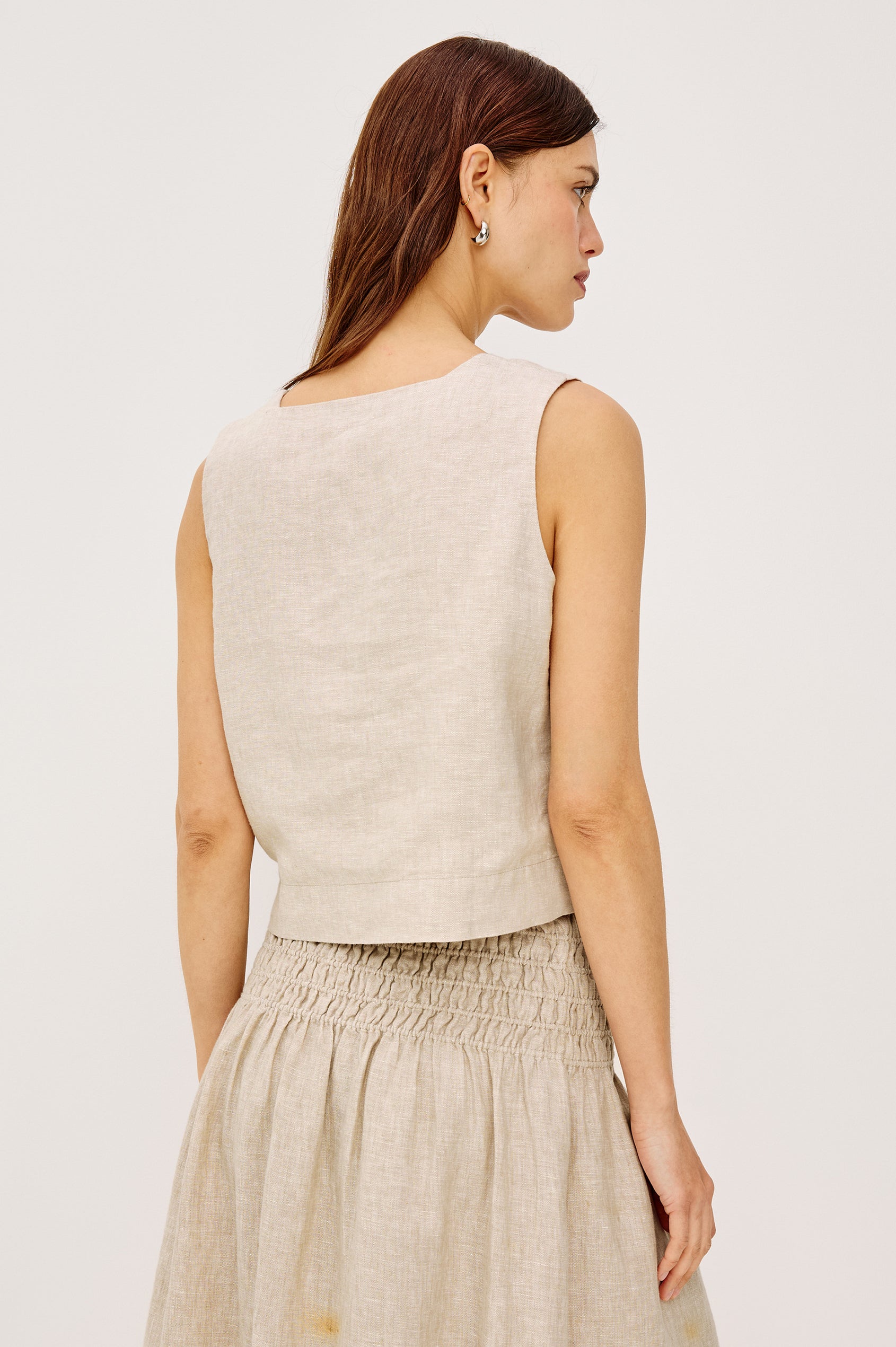 Akira Top Heathered Flax