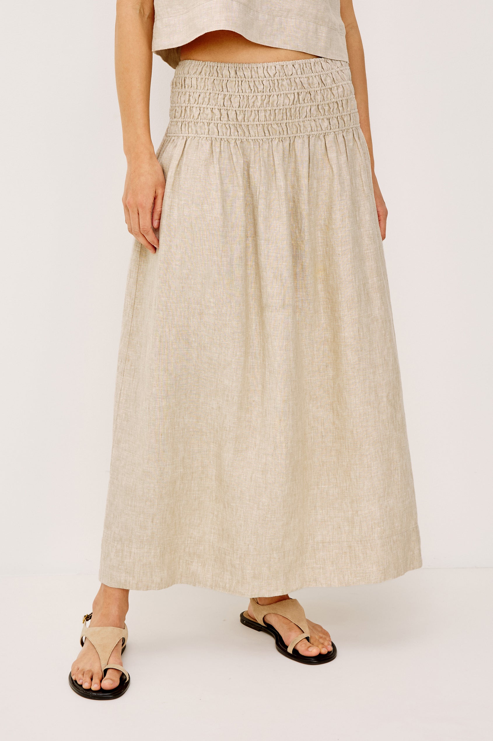 Alessa Skirt Heathered Flax