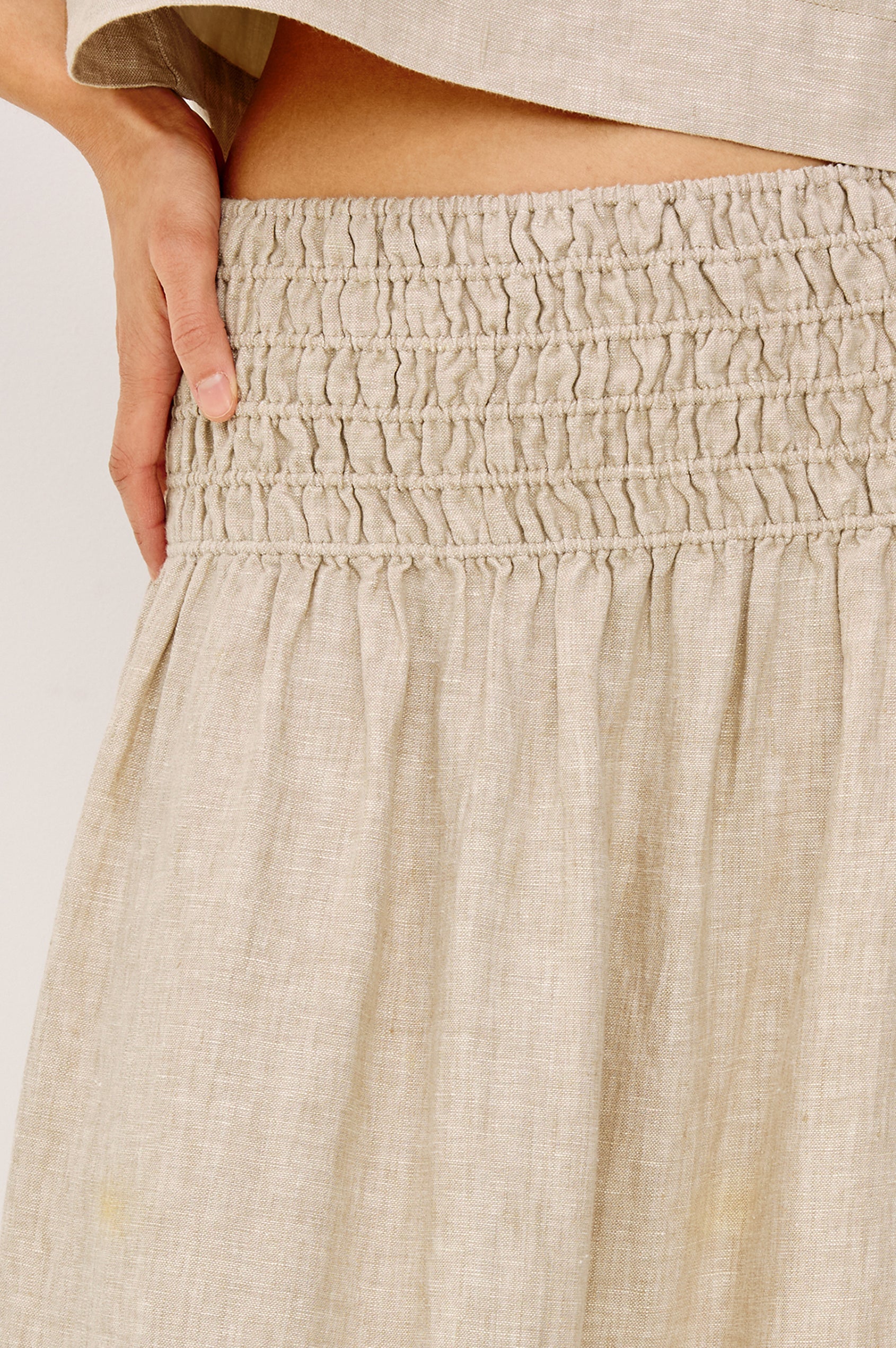 Alessa Skirt Heathered Flax