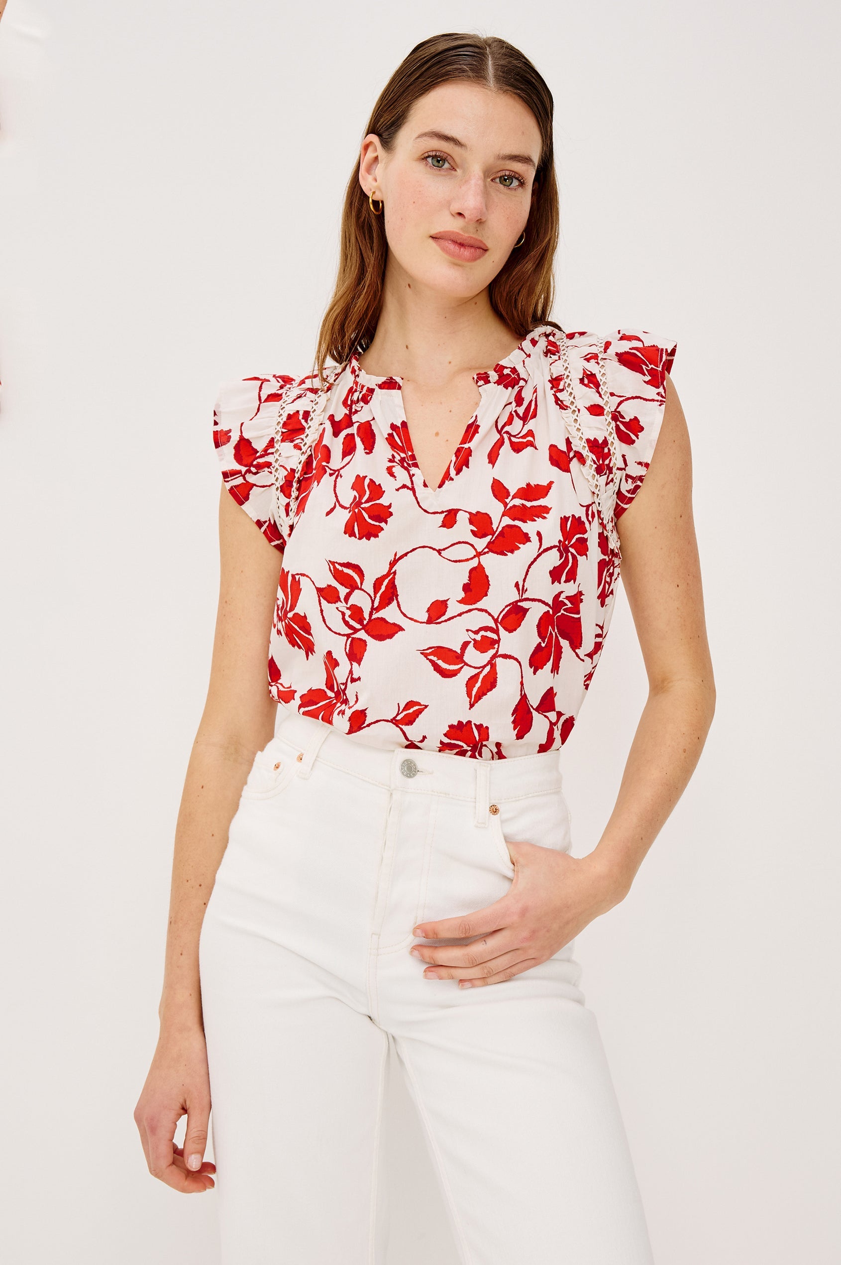 Allea Top Red Jasmine