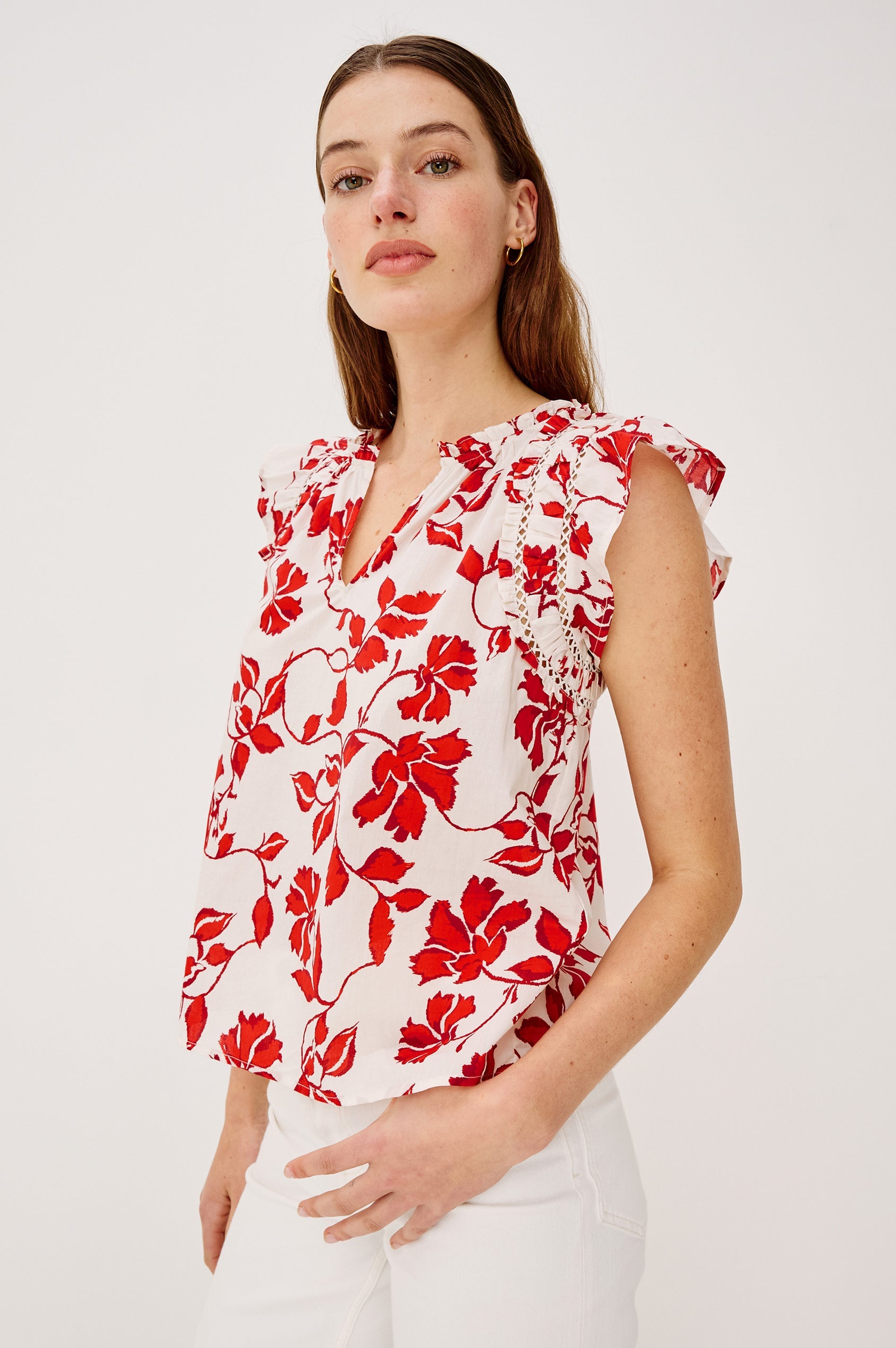 Allea Top Red Jasmine