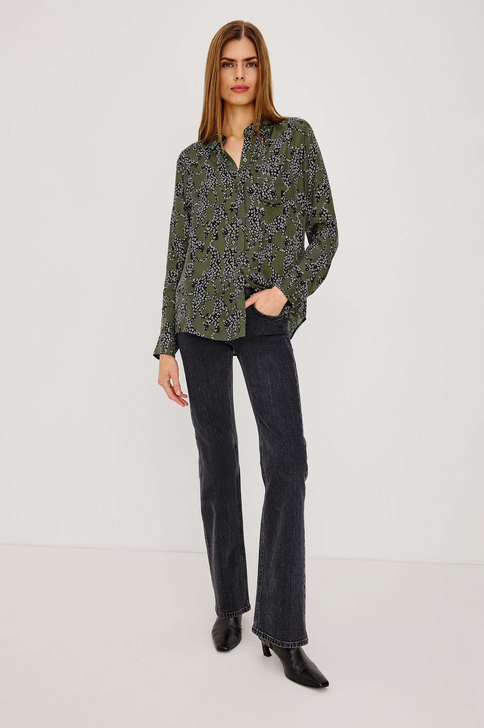 Alyssa Shirt Olive Jaguars