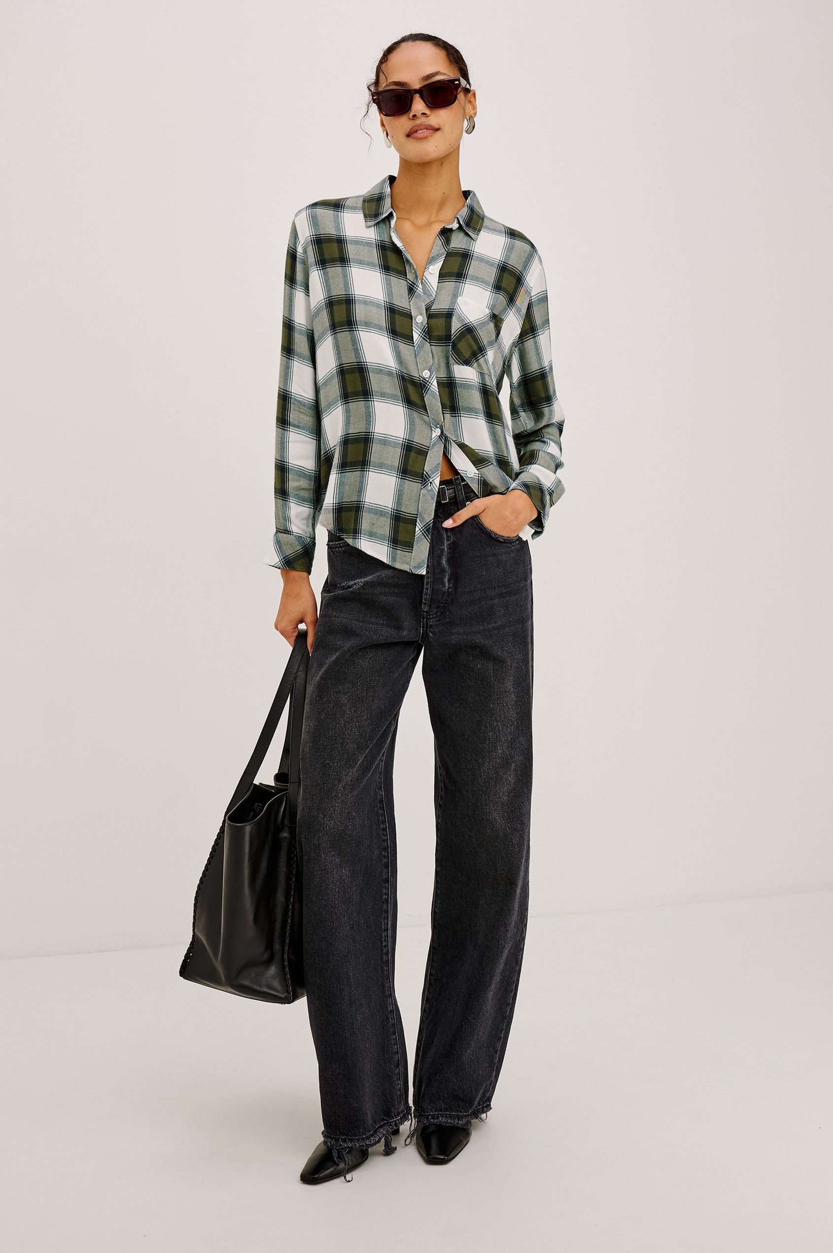 Hunter Shirt Olive Ivory