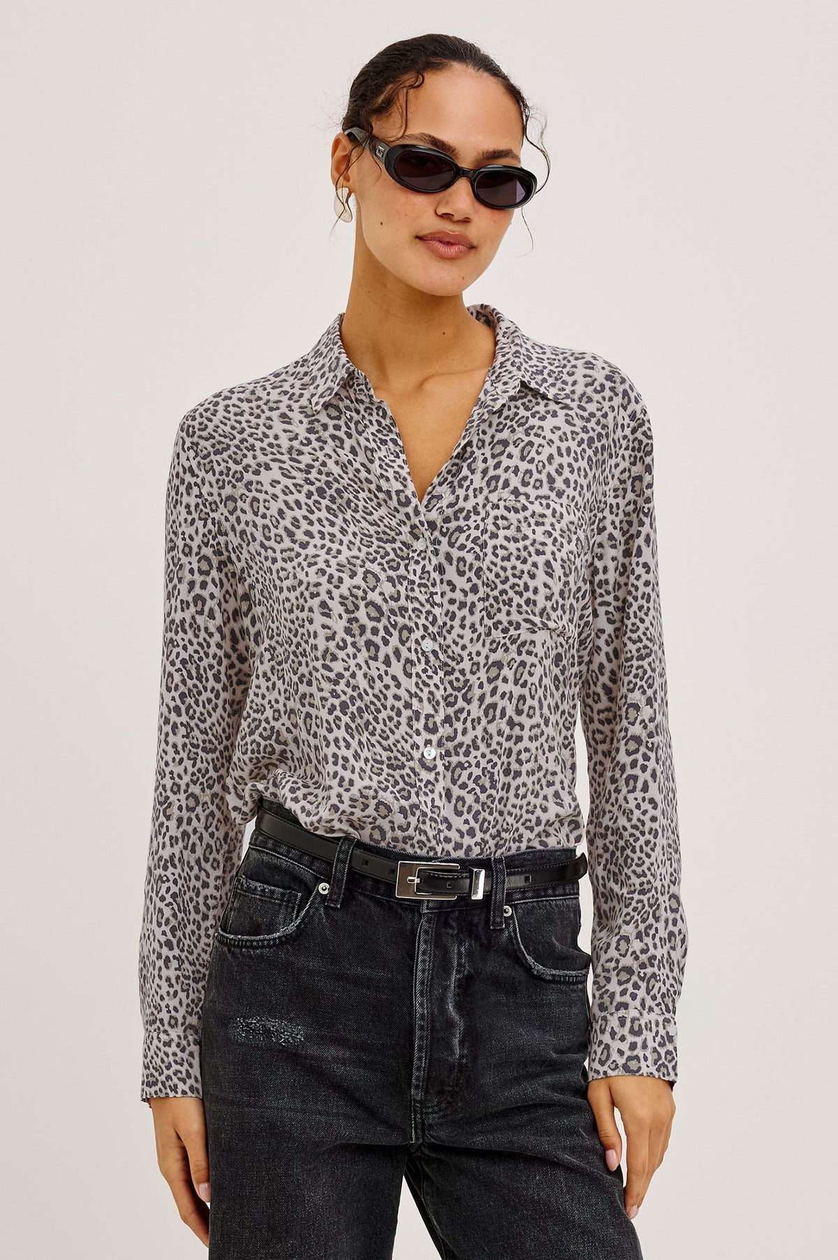 Josephine Shirt Ecru Cheetah