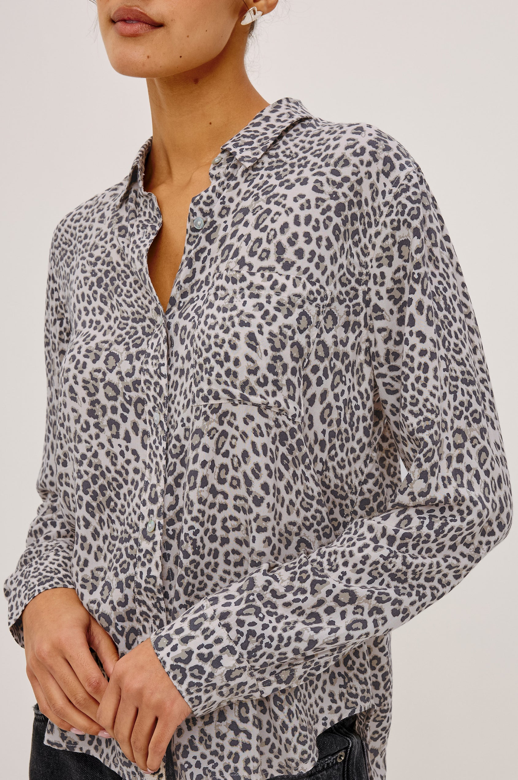 Josephine Shirt Ecru Cheetah