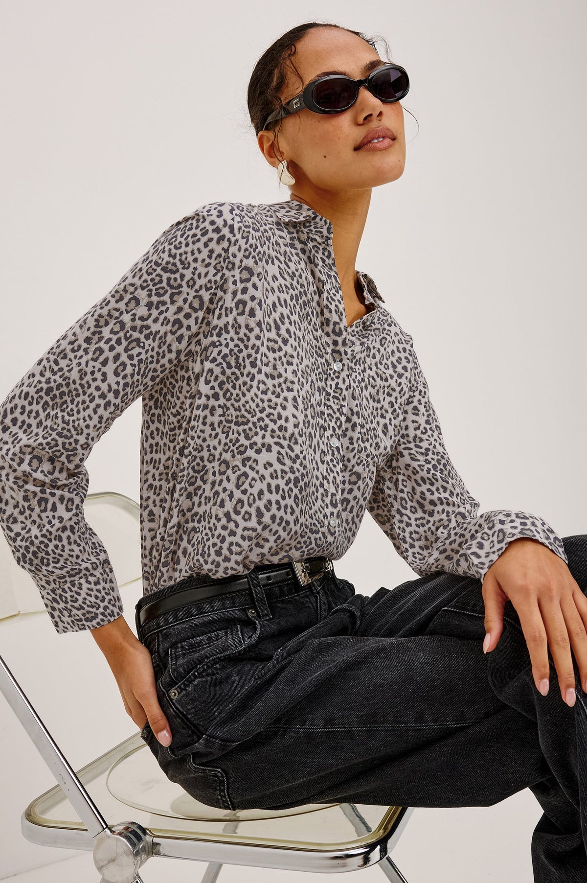Josephine Shirt Ecru Cheetah