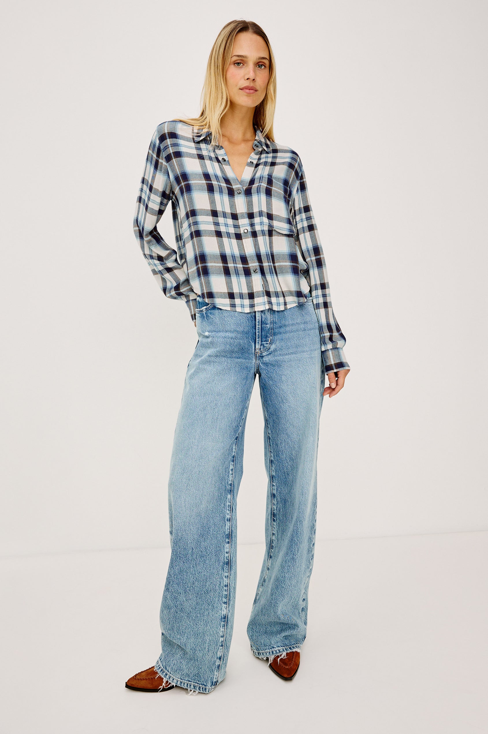 Malin Shirt Ecru Midnight