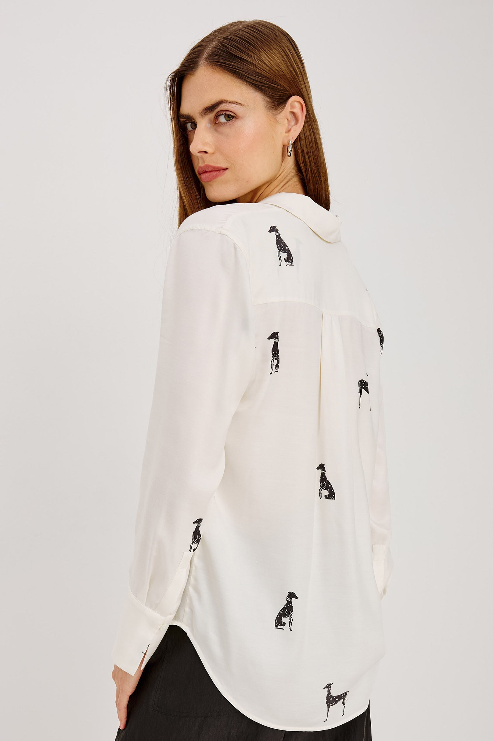 Saige Shirt Ivory Whippets