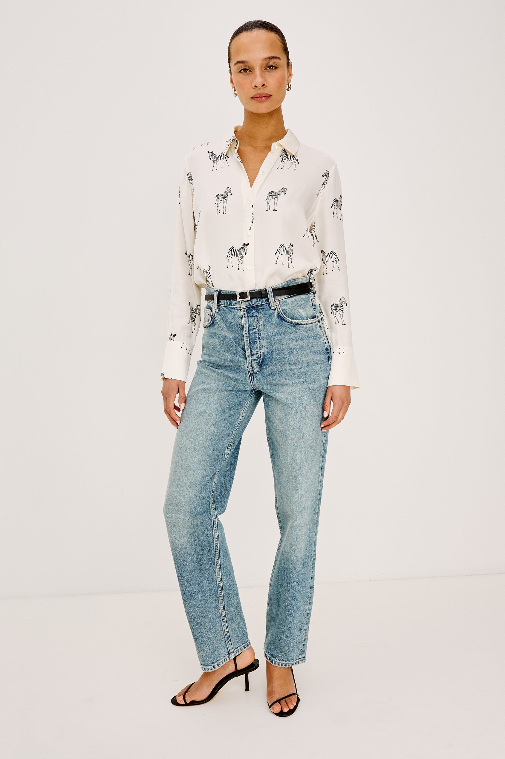 Saige Shirt Ivory Zebra