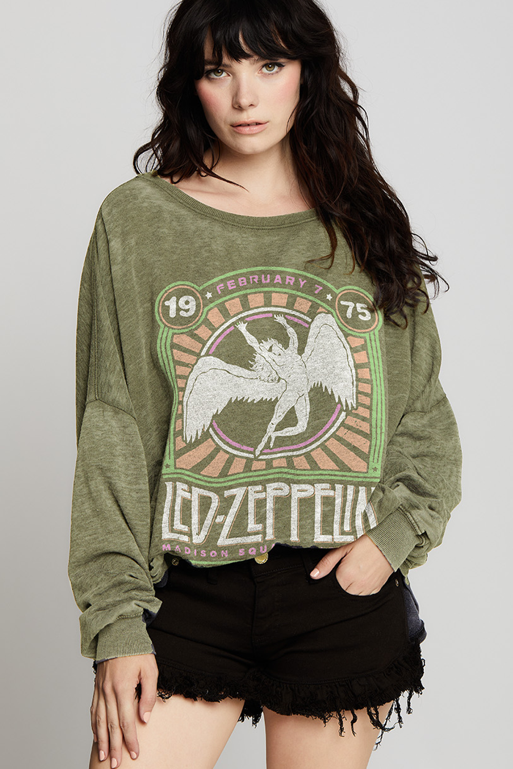 Led Zeppelin 1975 Sweatshirt Olive