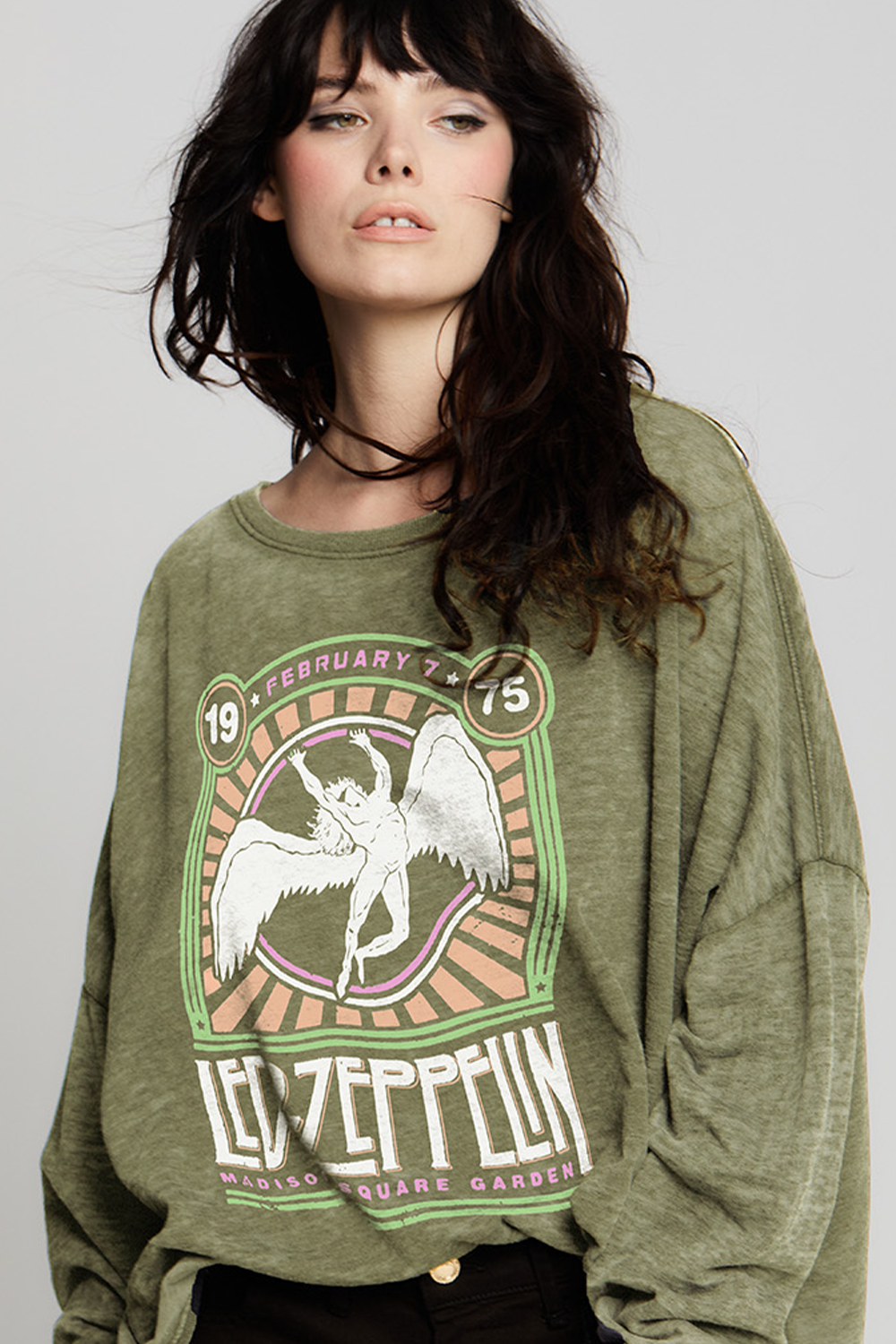 Led Zeppelin 1975 Sweatshirt Olive