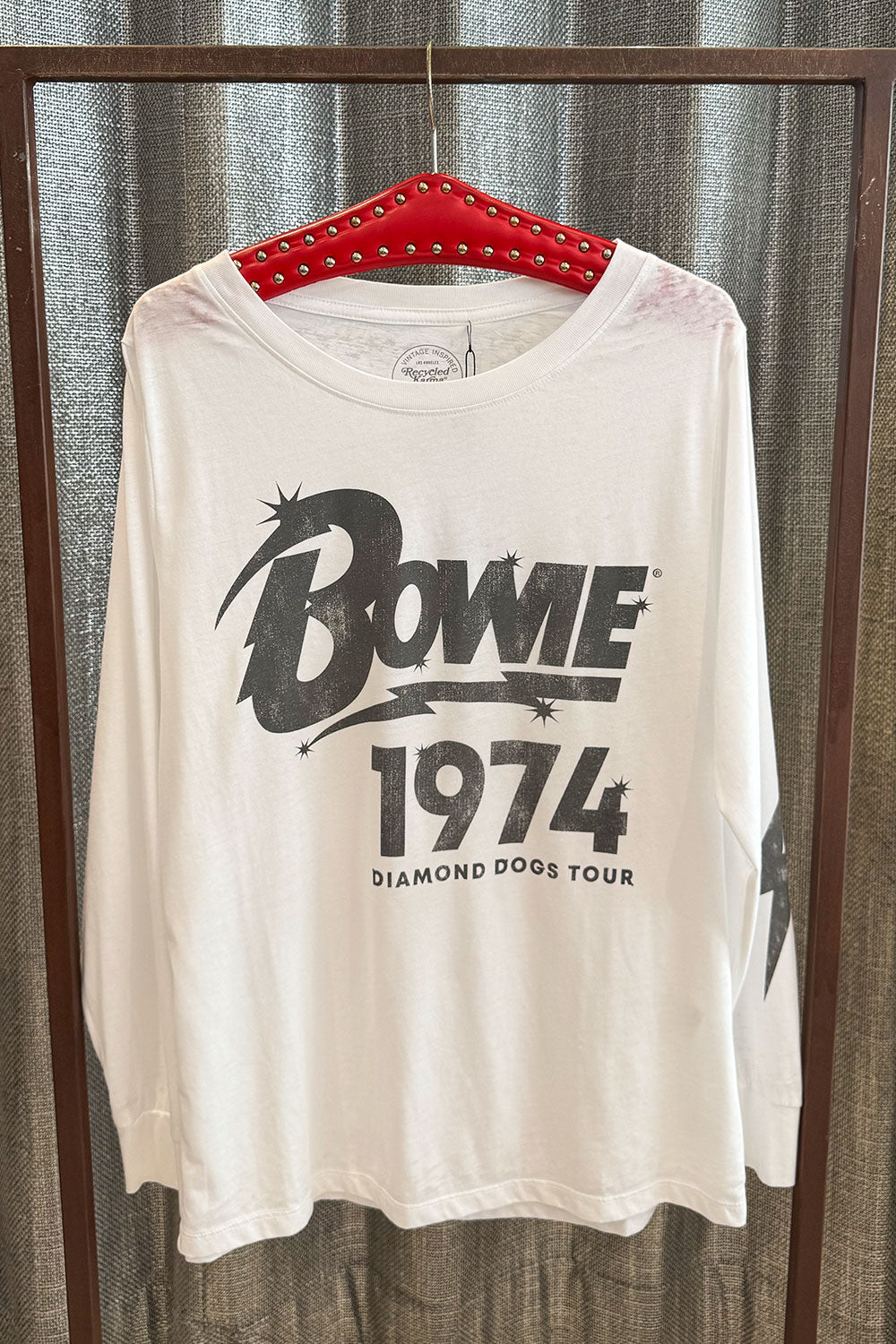 Bowie LS White Tee