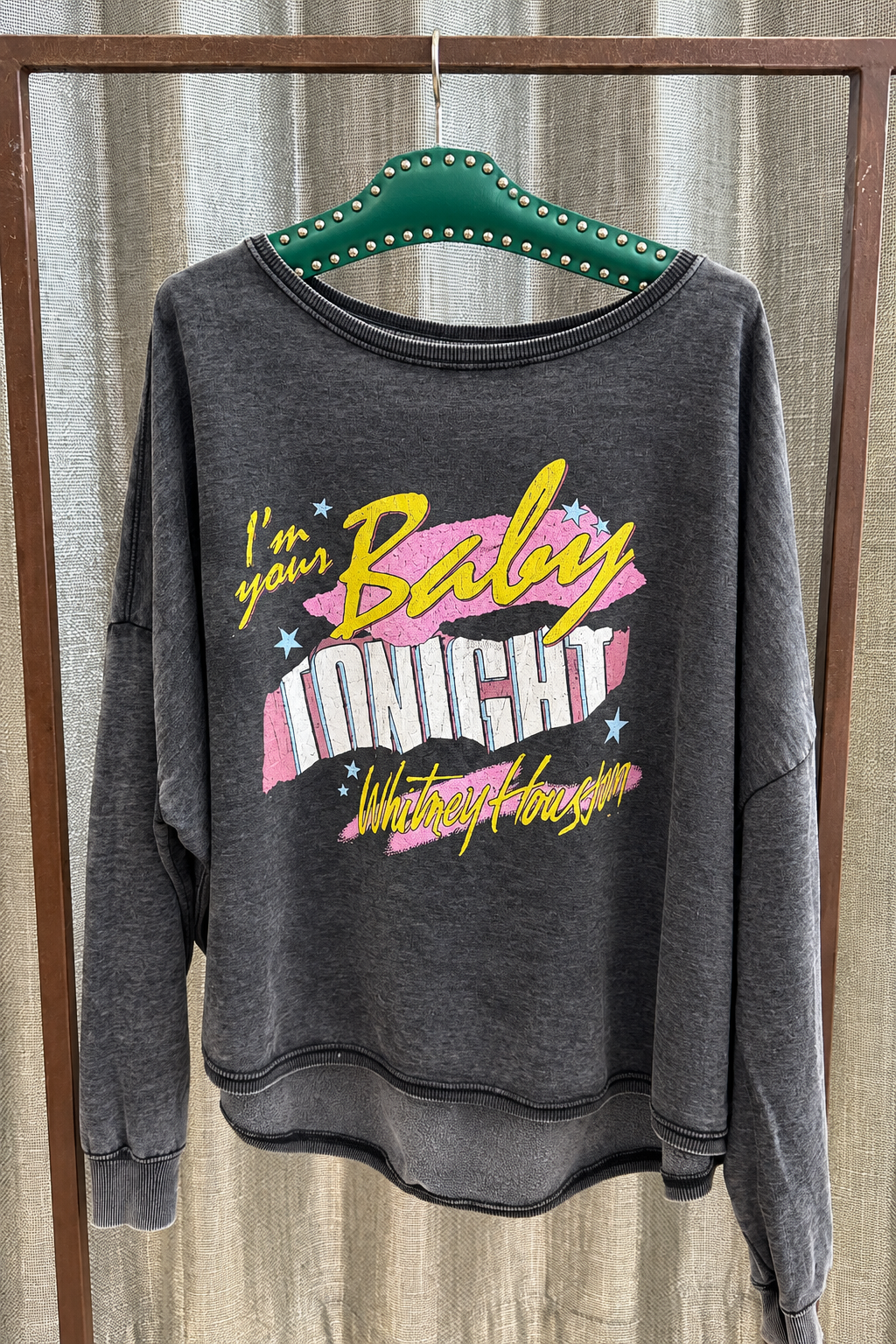 Whitney Houston Sweatshirt Vintage Black