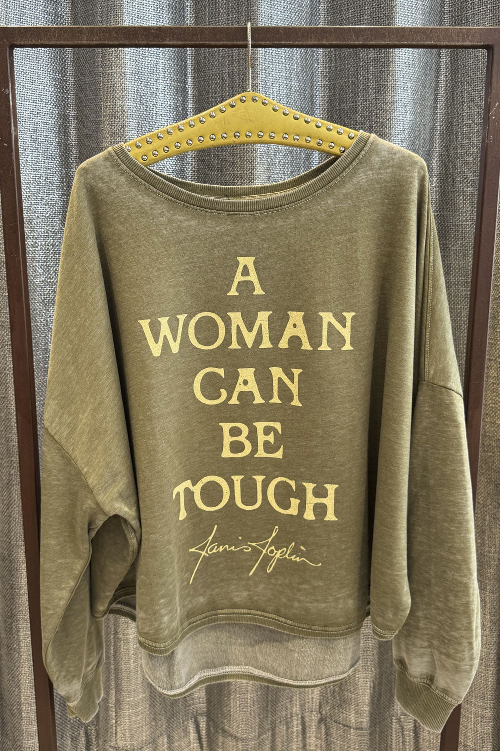 Janis Joplin Sweatshirt Olive