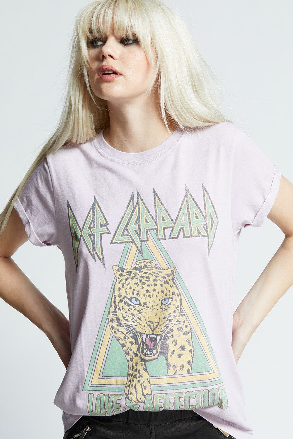 Def Leppard Love & Affection Tee Lilac