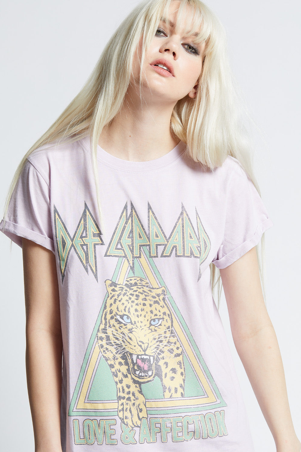 Def Leppard Love & Affection Tee Lilac