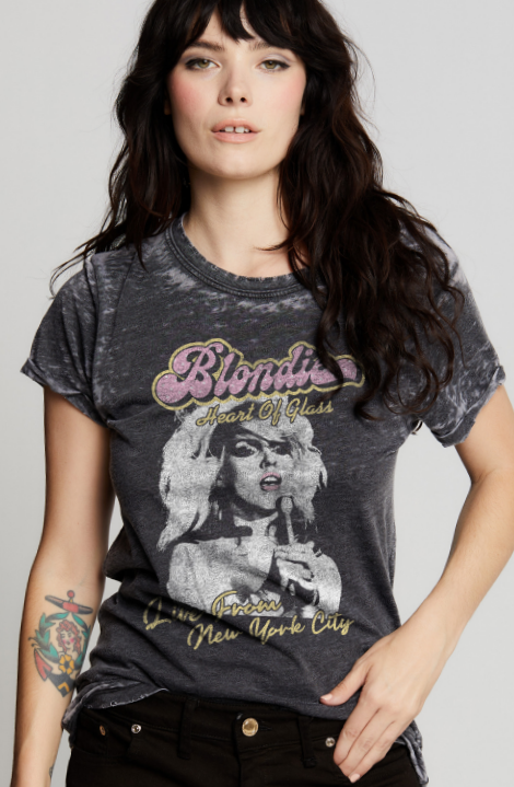 Blondie Heart of Glass Tee Black