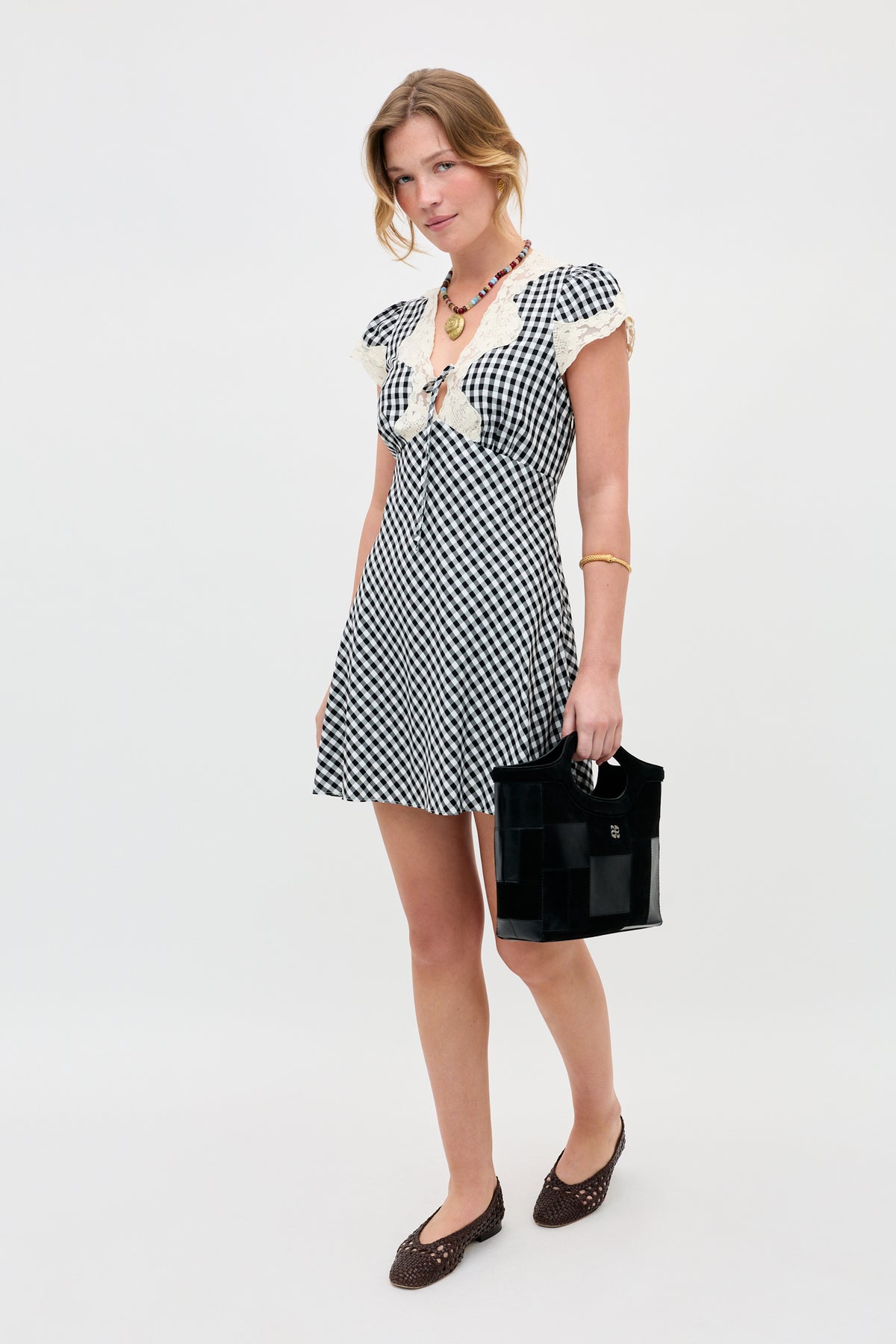 Lacie Mini Dress Beth Check Black