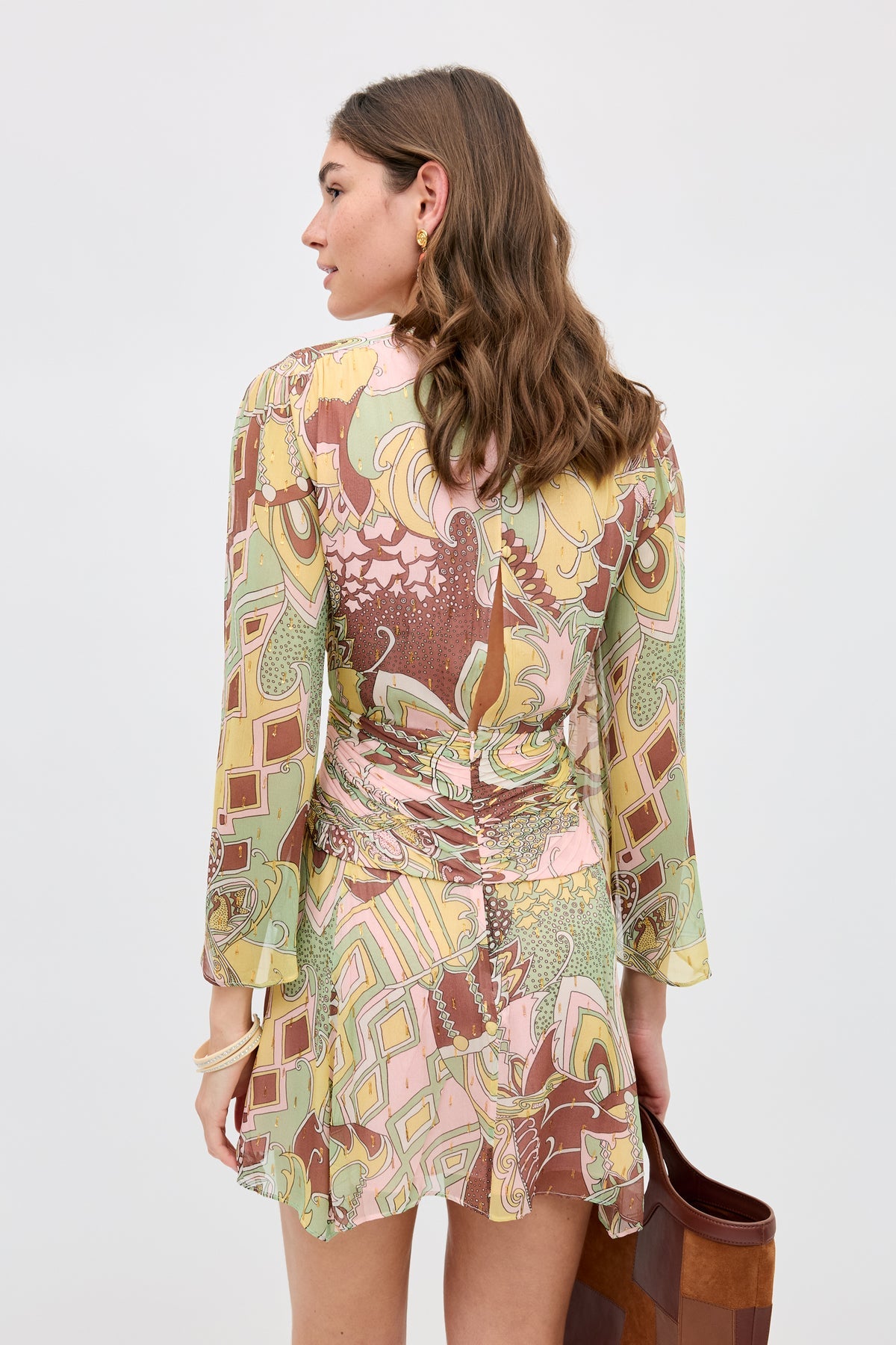 Clove Mini Dress Bianca Abstract Green