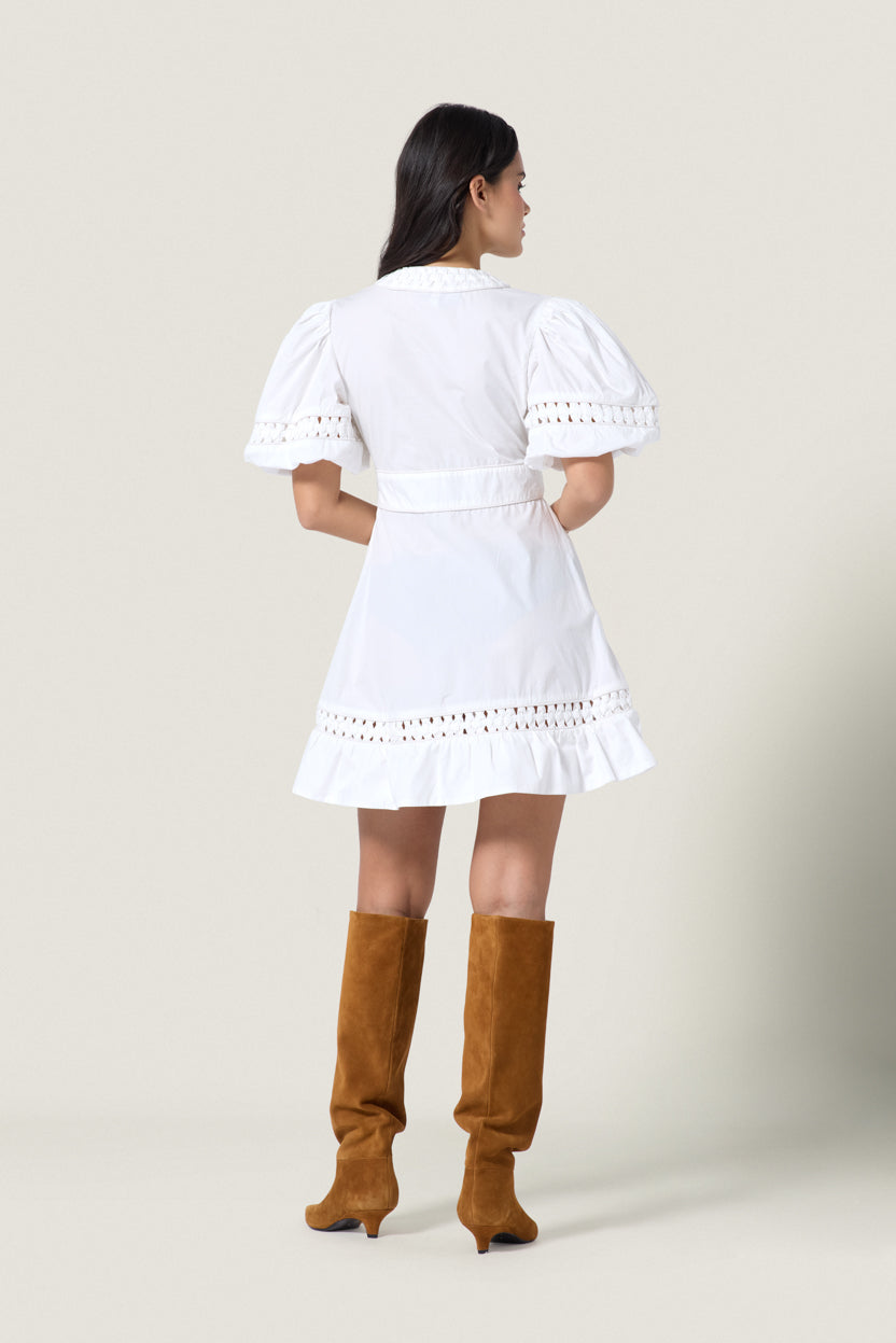 Olga Dress Crispy White