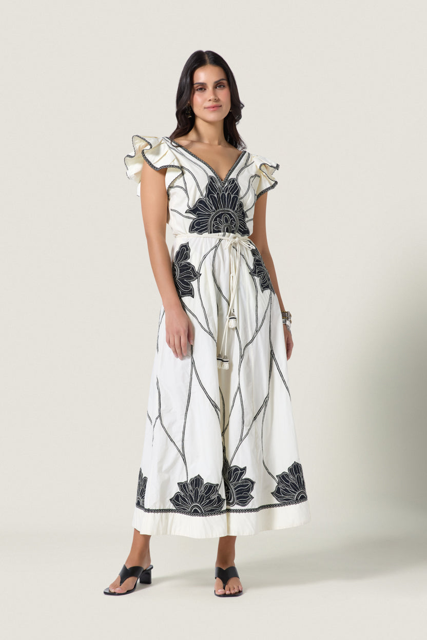 Scarlett Poppies Vittorio Dress Papyrus Onyx Black - Gunnel's