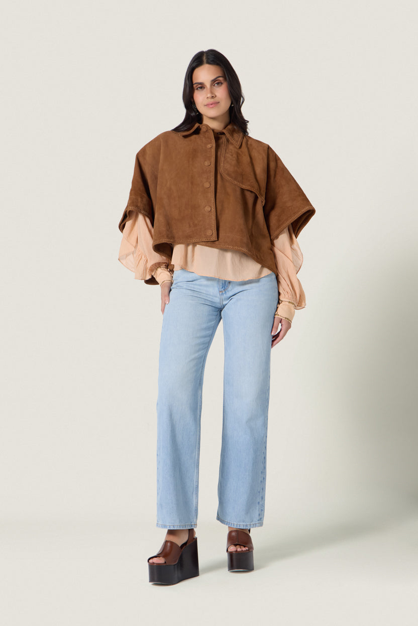 Vontel Cape Camel Brown