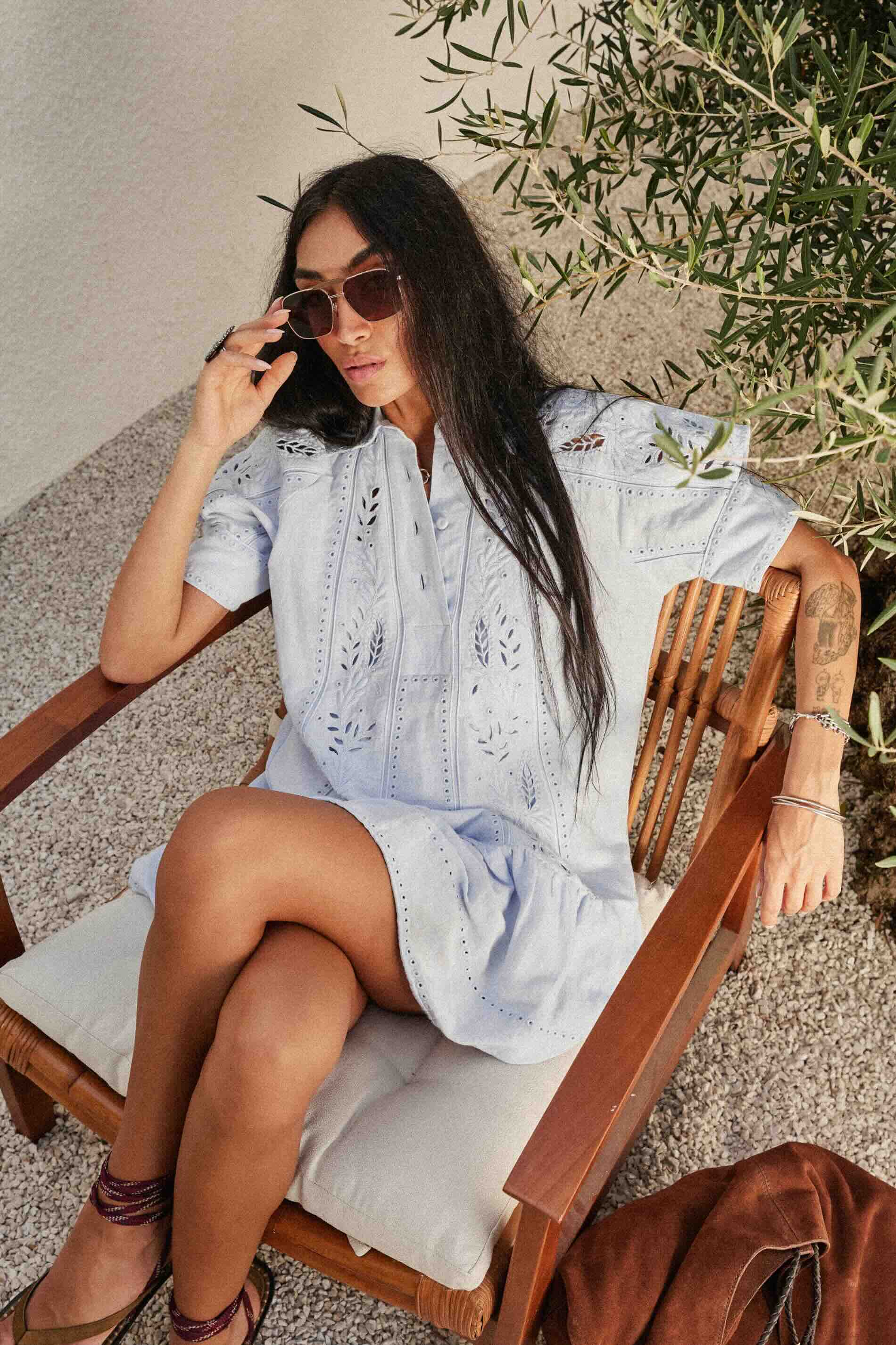 Solara Dress  Light Blue