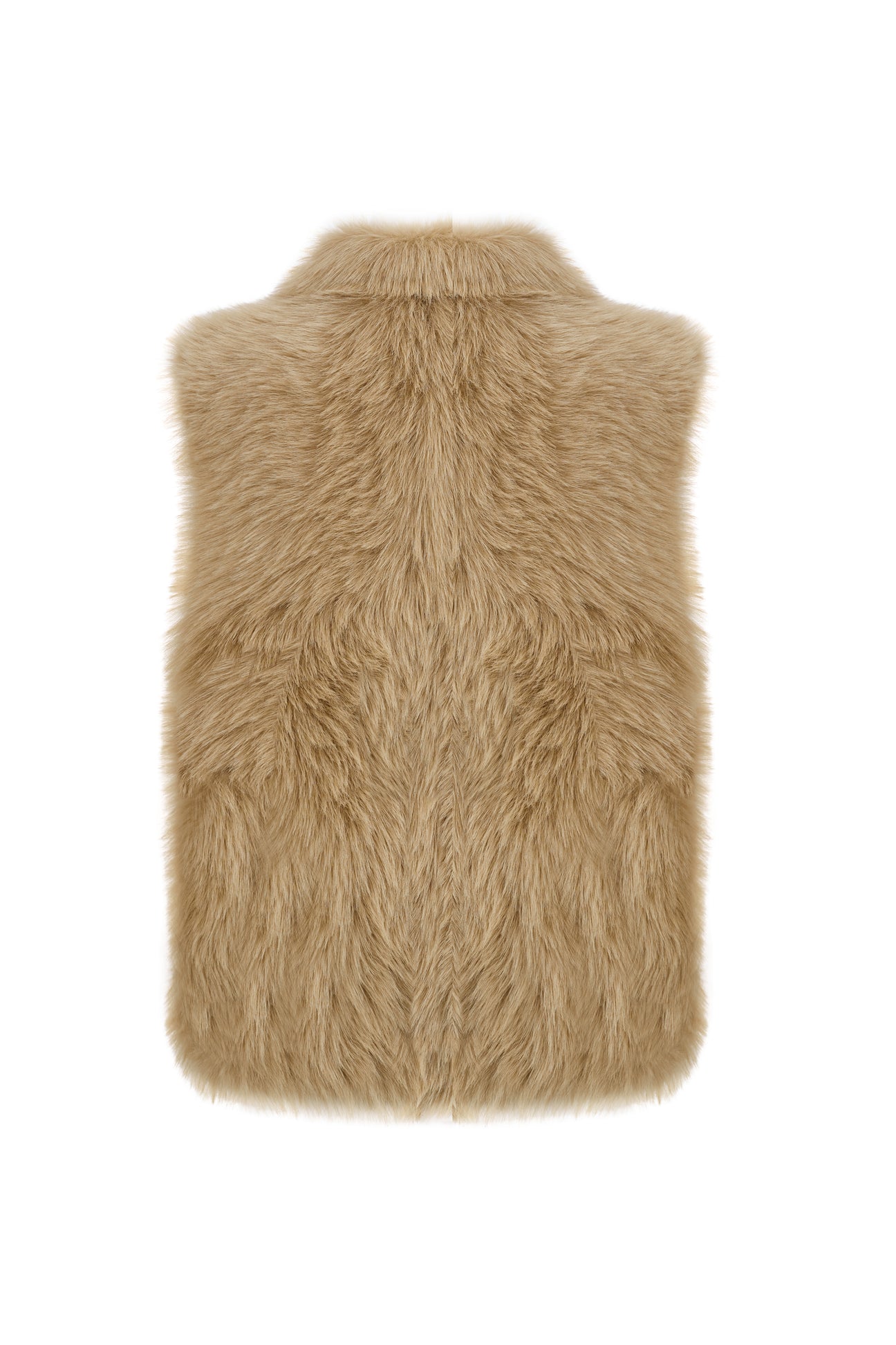 Faux Fur Gilet Caramel