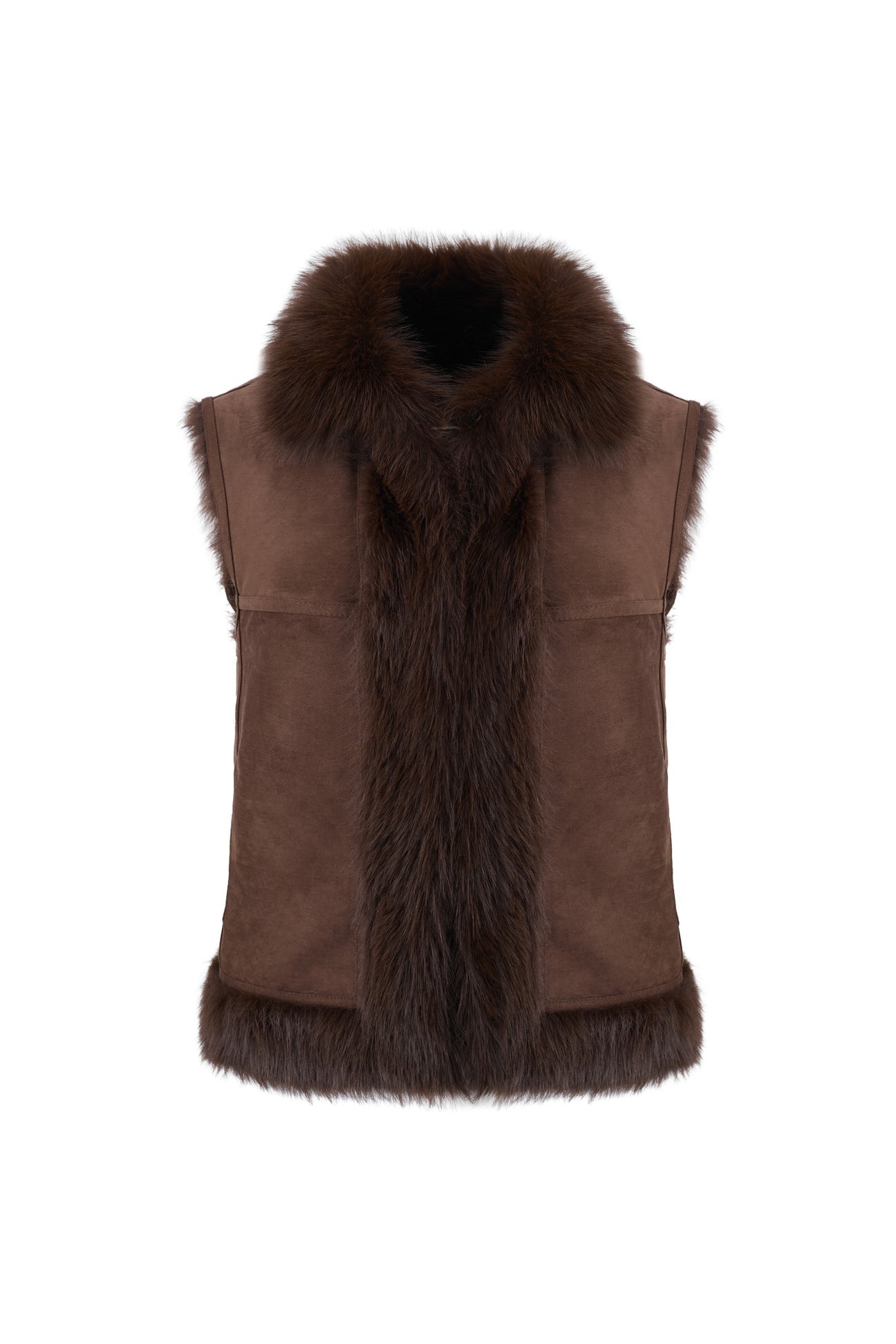 Faux Fur Gilet Choc