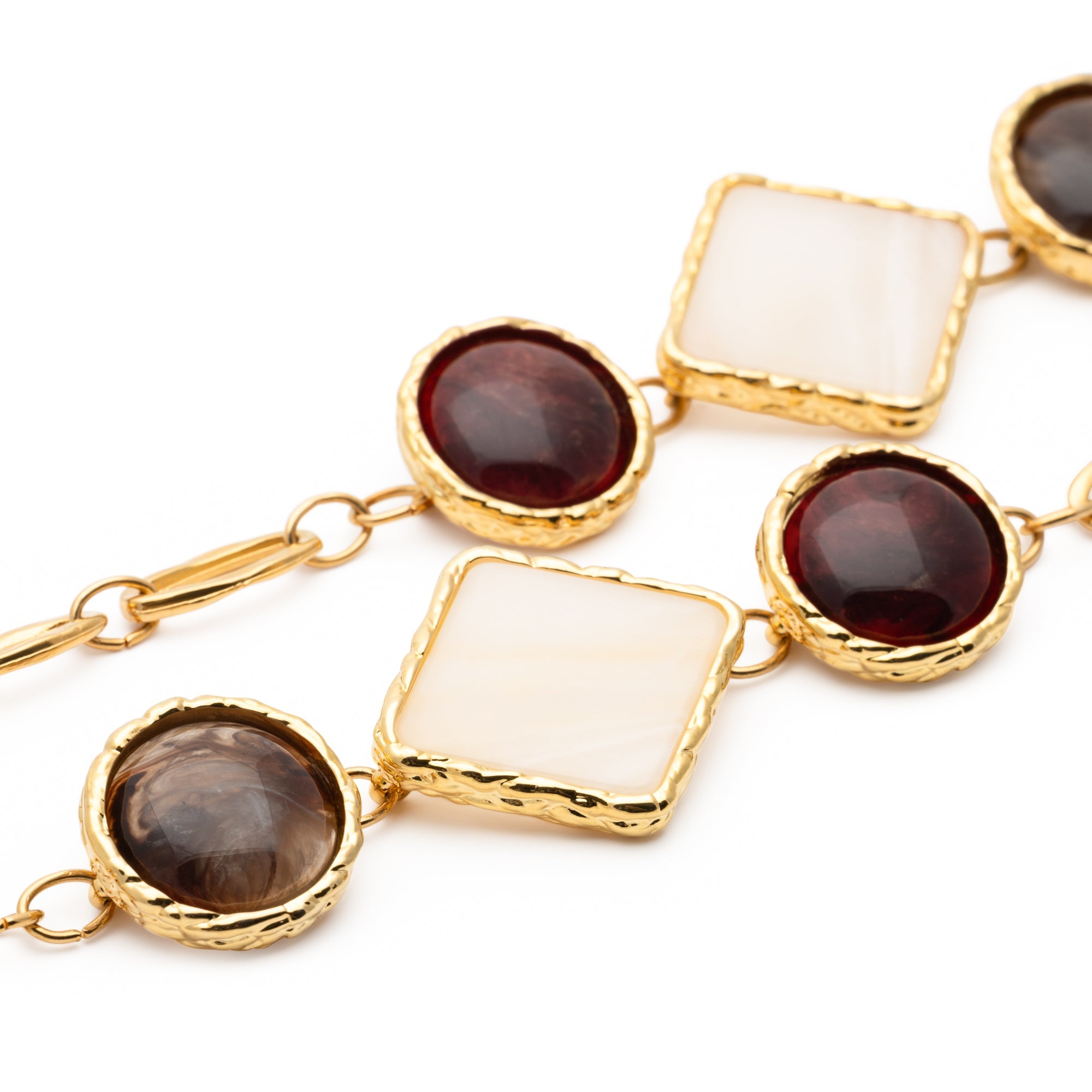 Vintage Long Geometric Necklace Gold