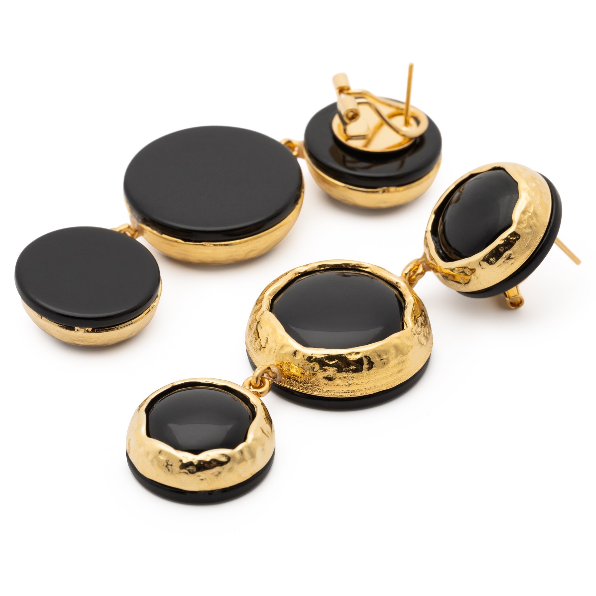 Vintage Triple Earrings Black