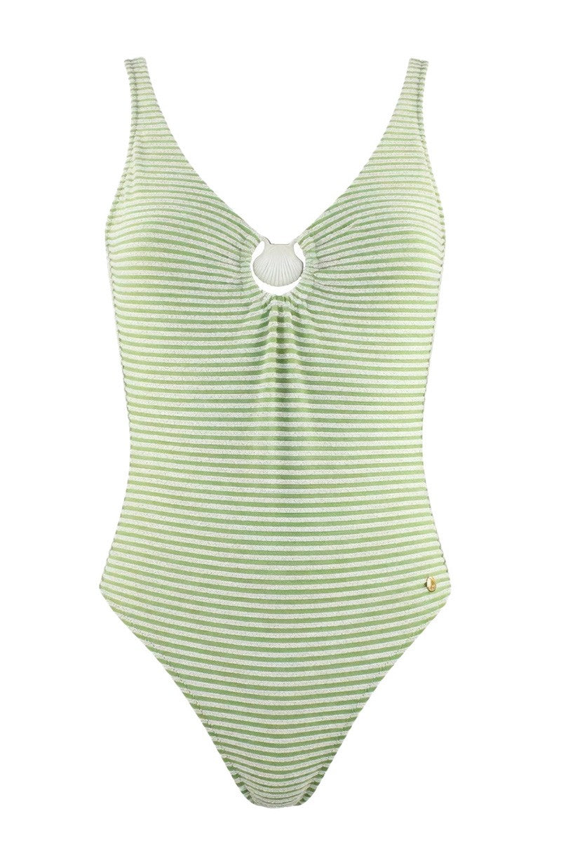 Shell Swimsuit Green