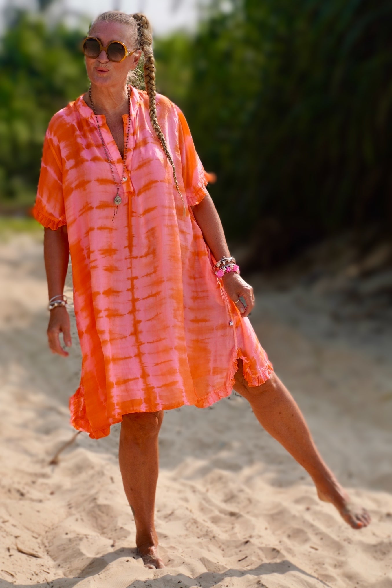 Ash Imani Dress Ash Orange Pink
