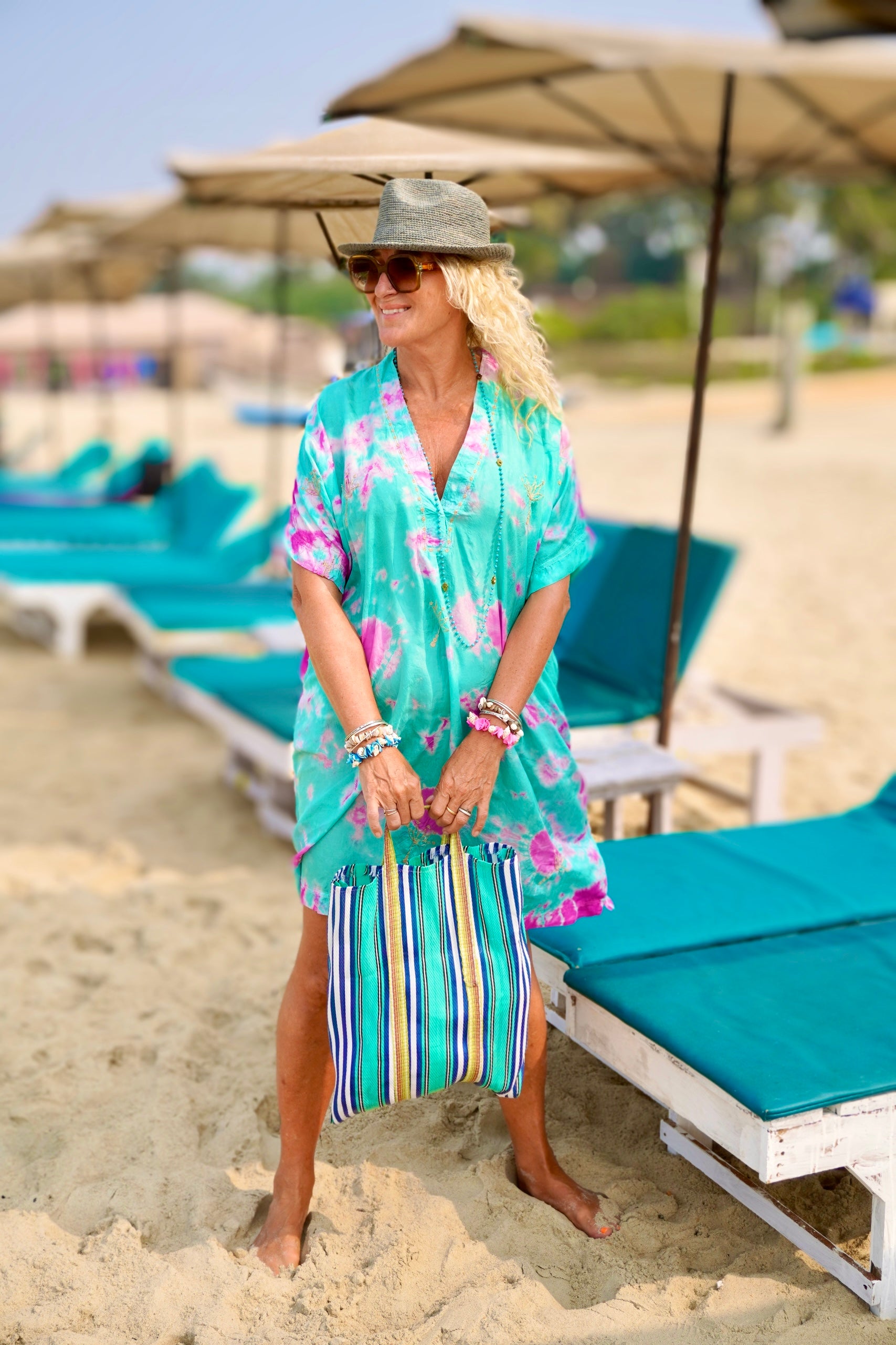 Vanessa Dress Lotus Emerald Fuchsia