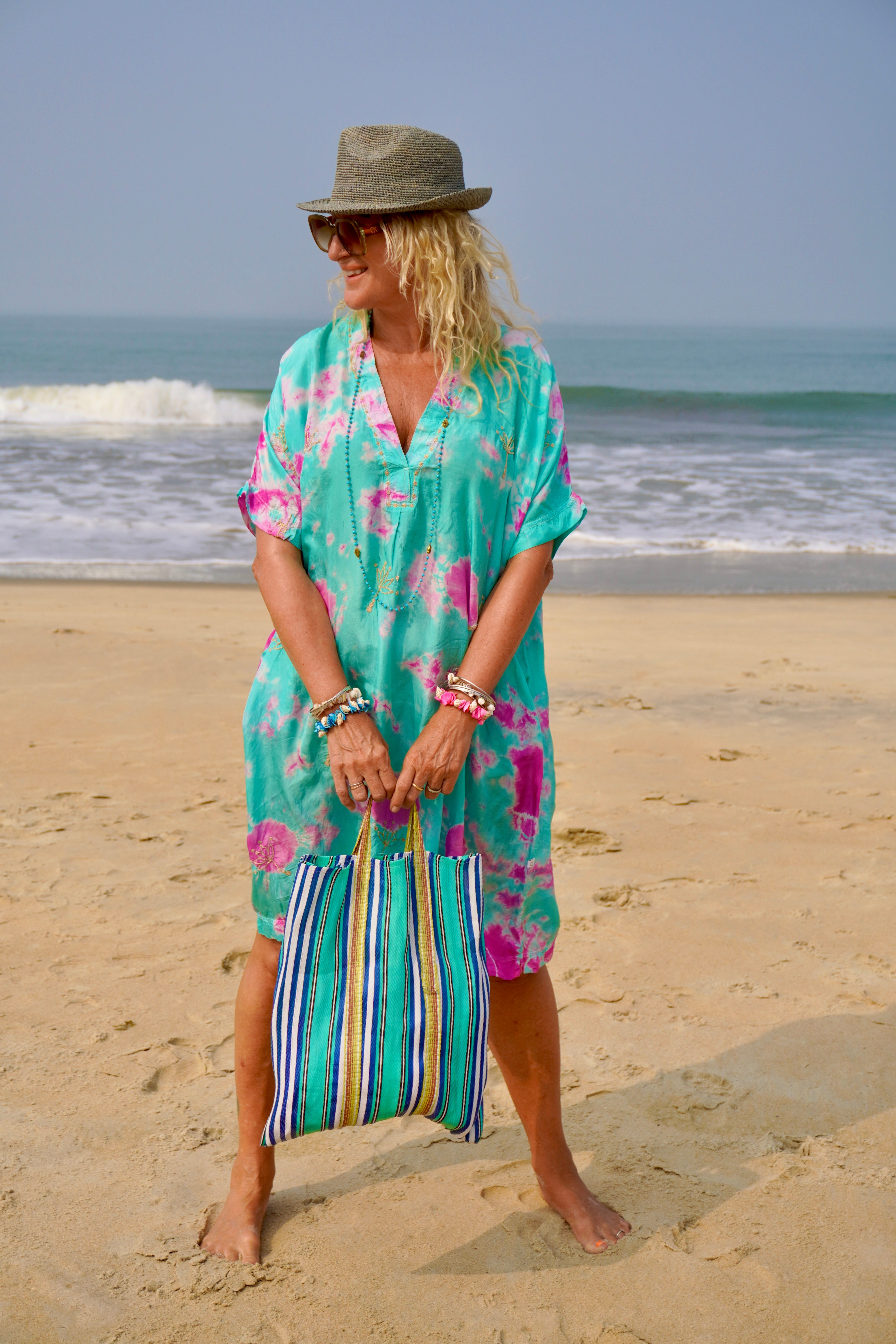 Vanessa Dress Lotus Emerald Fuchsia