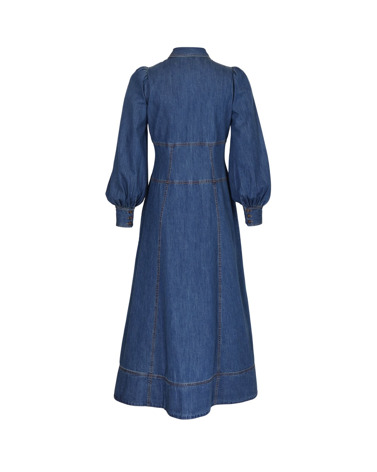 Denim Button-Down Dress French Blue