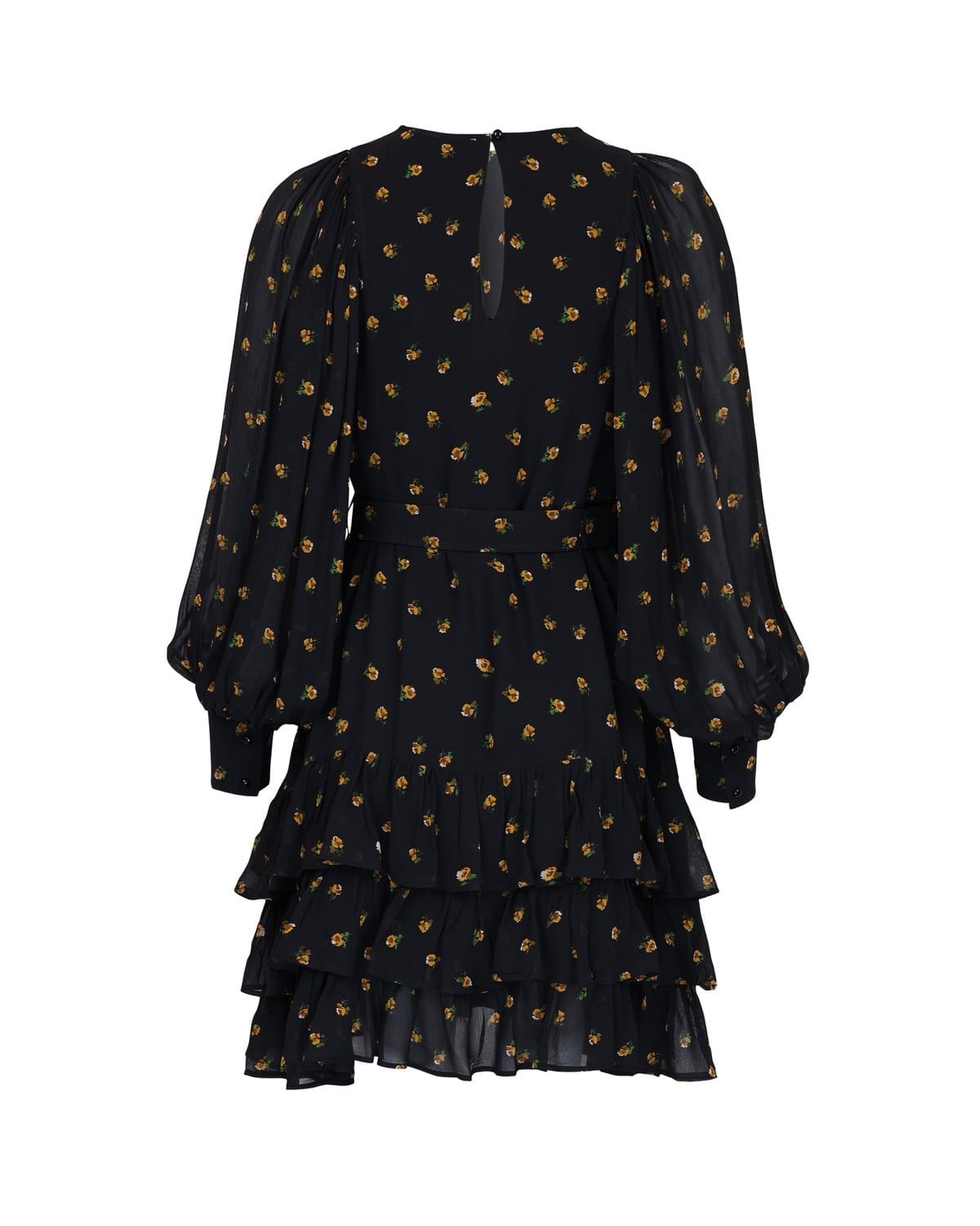 Georgette Shift Dress Flower Buds