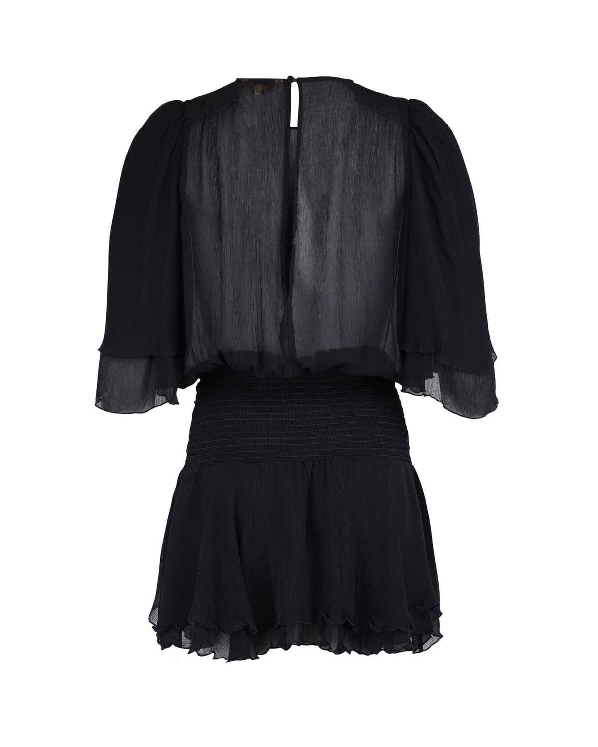 Chiffon Mini Dress Black
