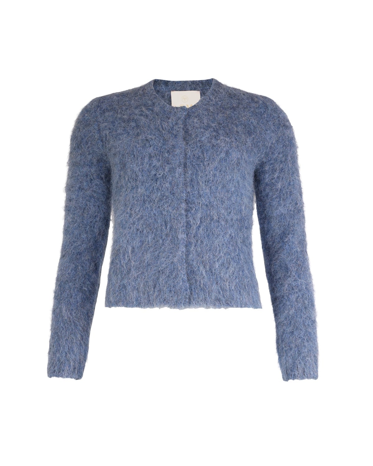Hairy Knit Jacket Blue