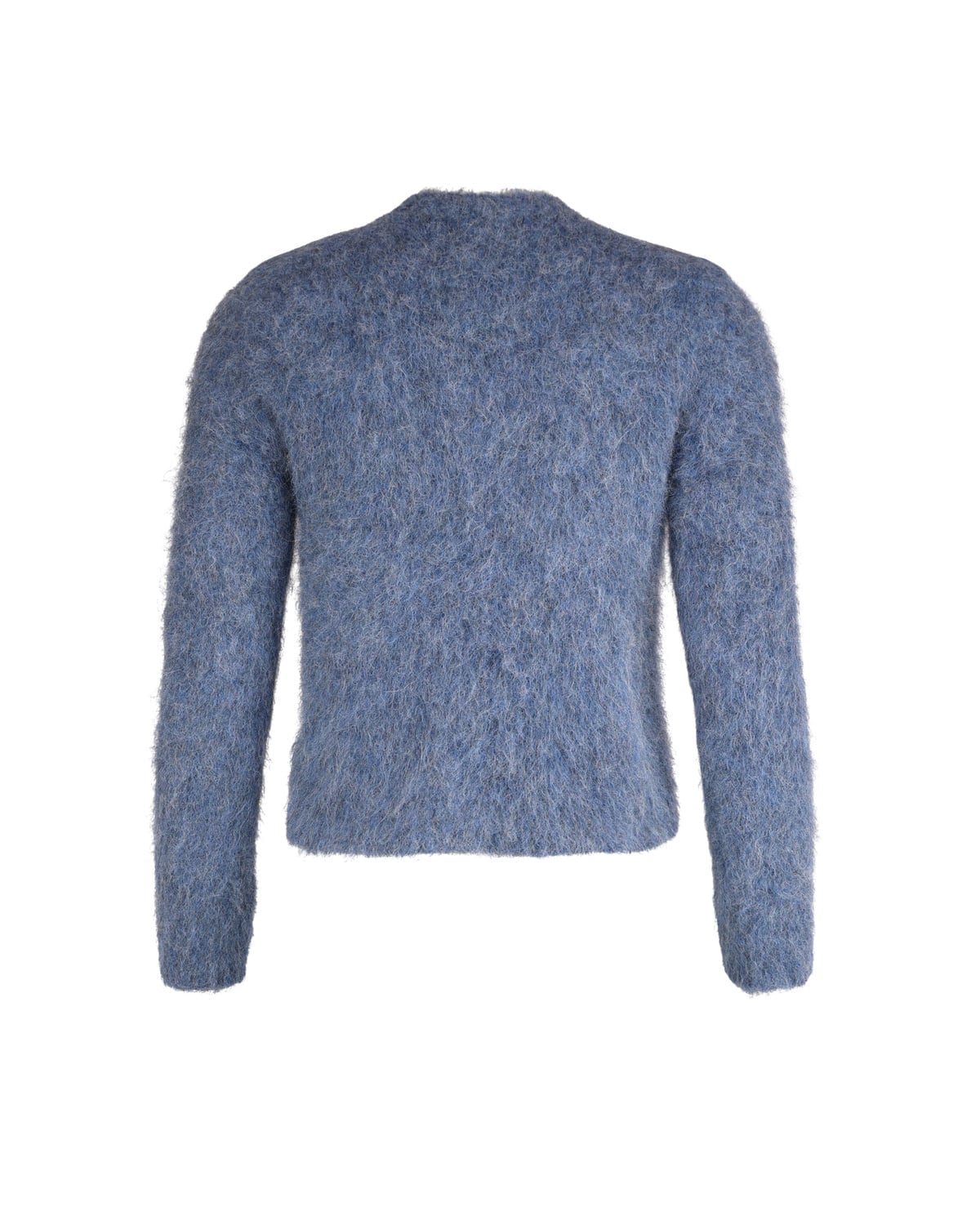 Hairy Knit Jacket Blue