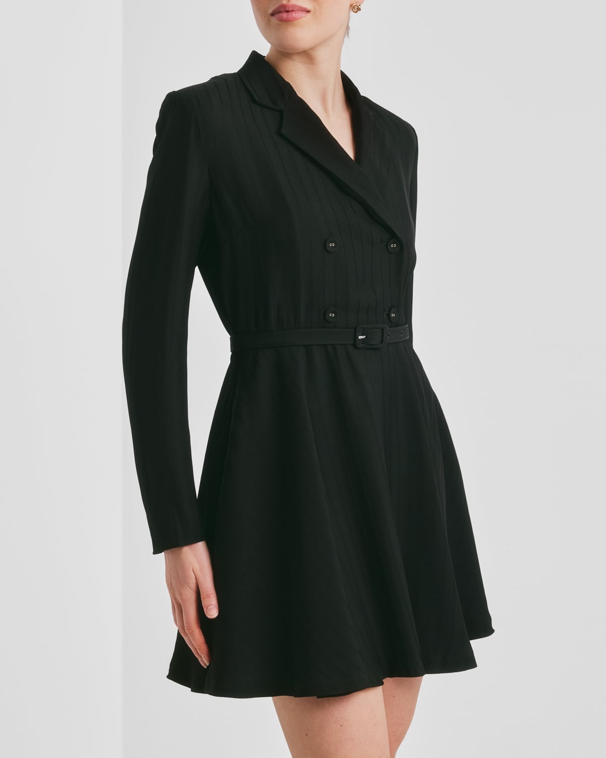 Tailored Mini Dress Black