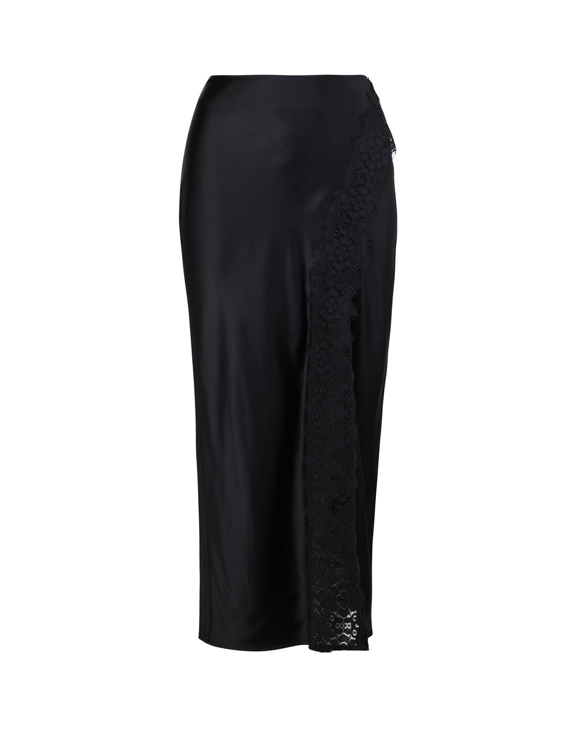 Satin Skirt Black