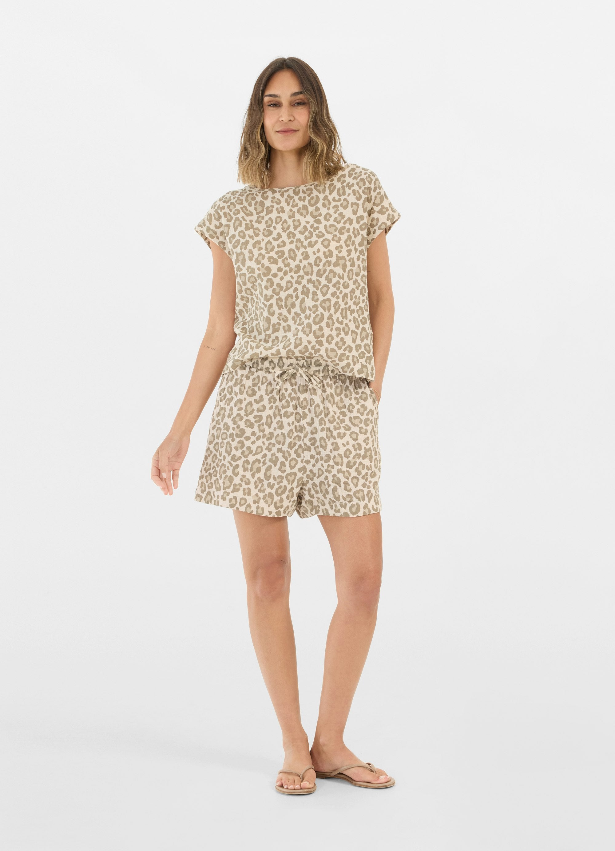 Vera Muslin Shorts Light Sand